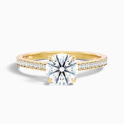 Scarlett Round Side Stone Channel Set Lab Grown Diamond Ring