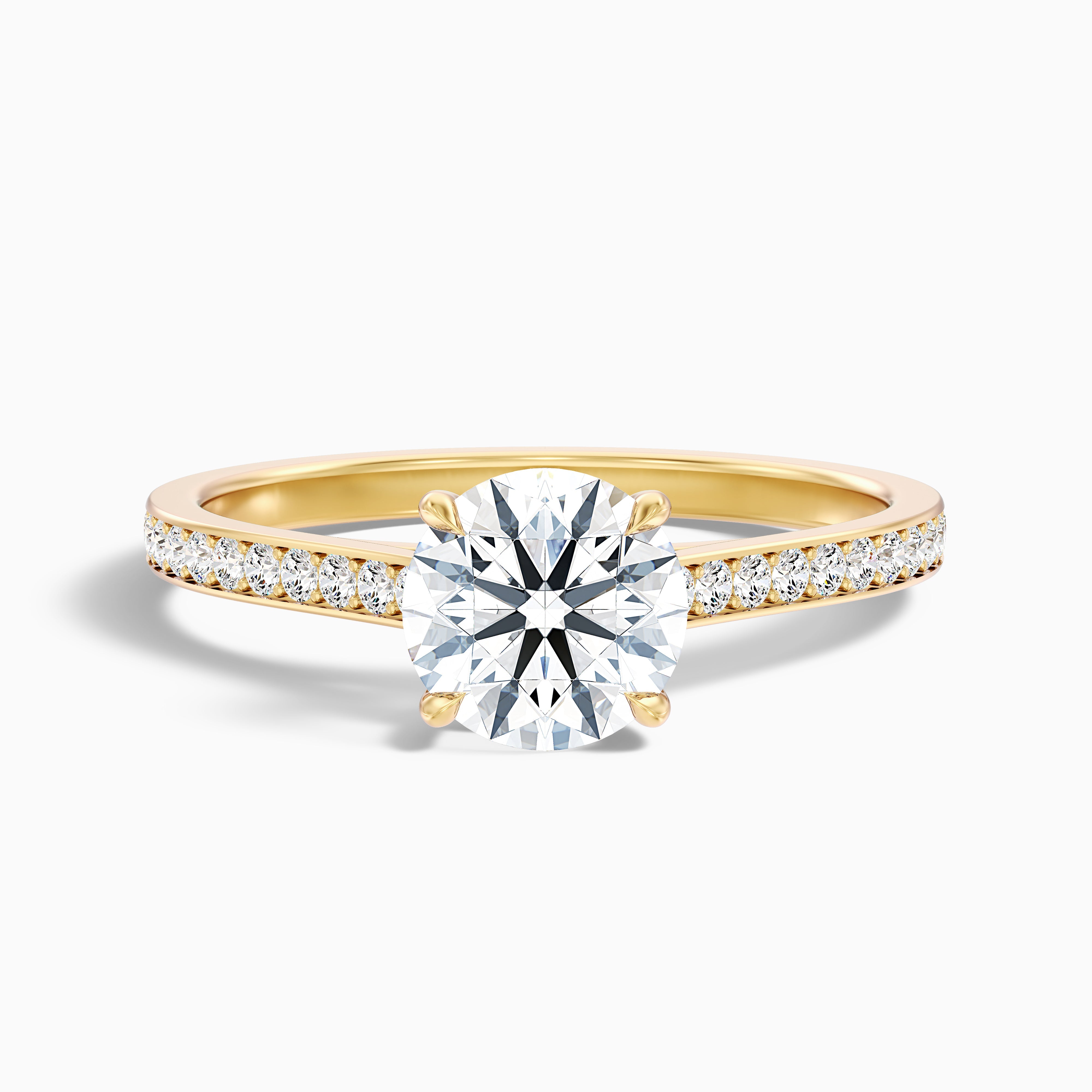 Scarlett Round Side Stone Channel Set Moissanite Ring