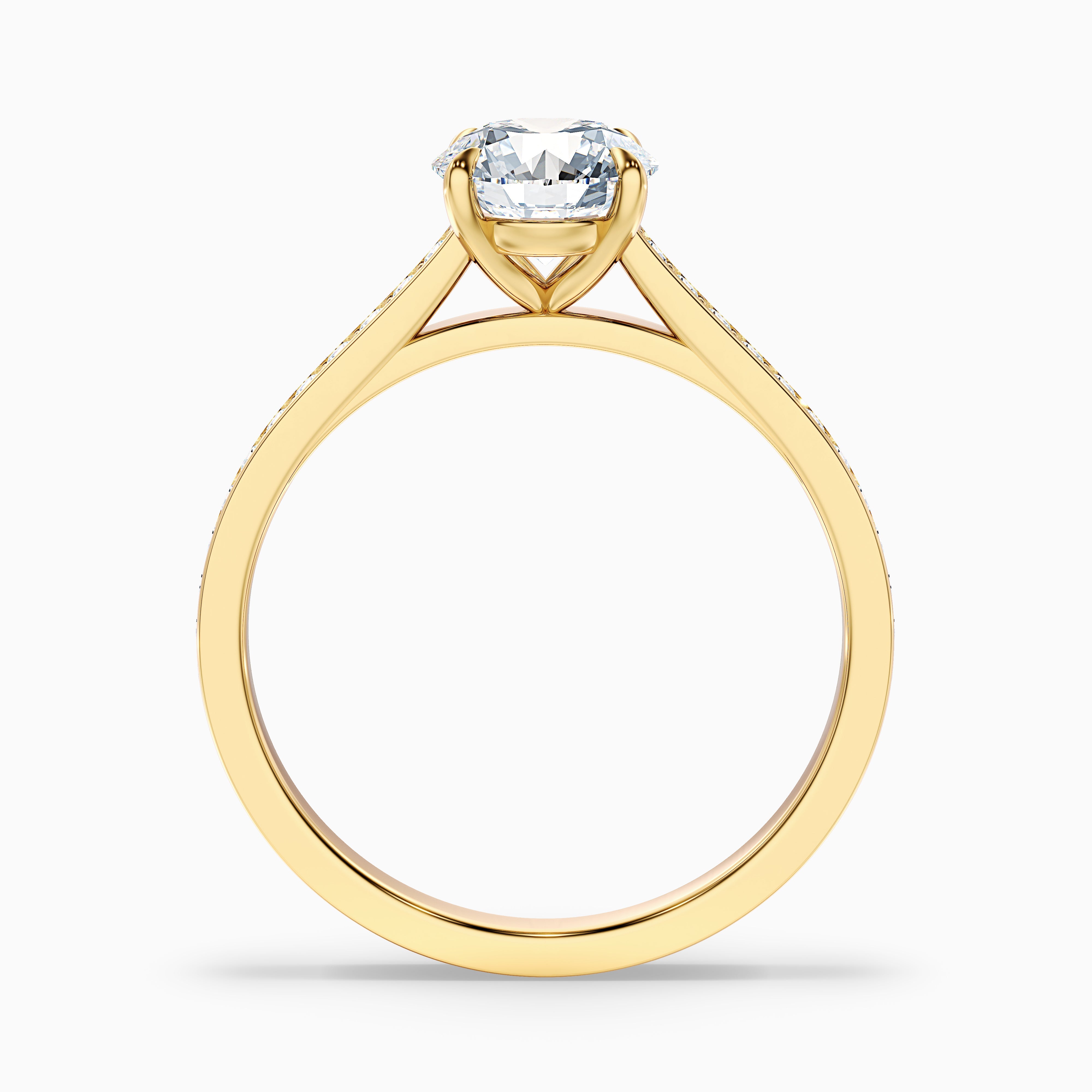 Scarlett Round Side Stone Channel Set Moissanite Ring