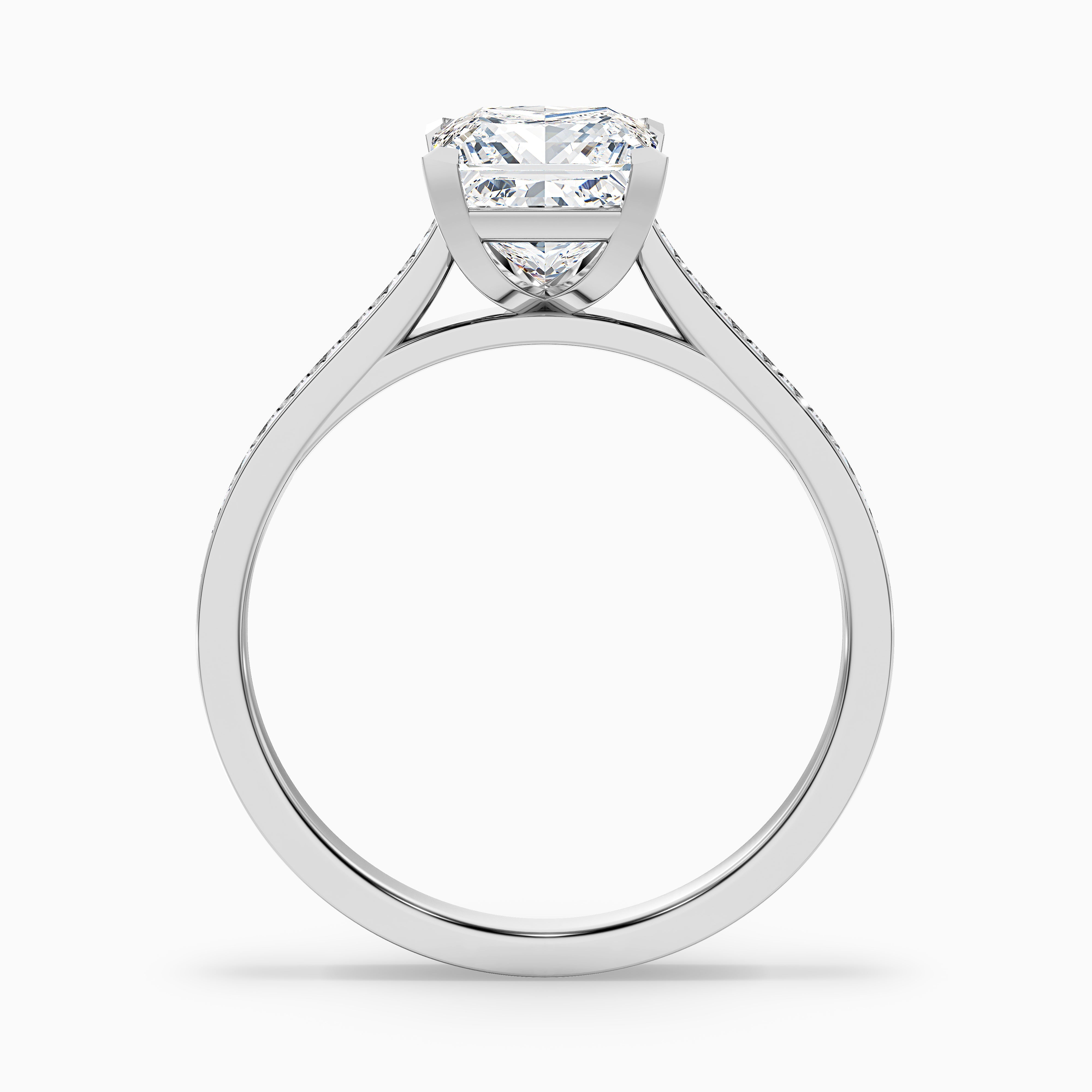 Seraphina Princess Side Stone Channel Set Moissanite Ring