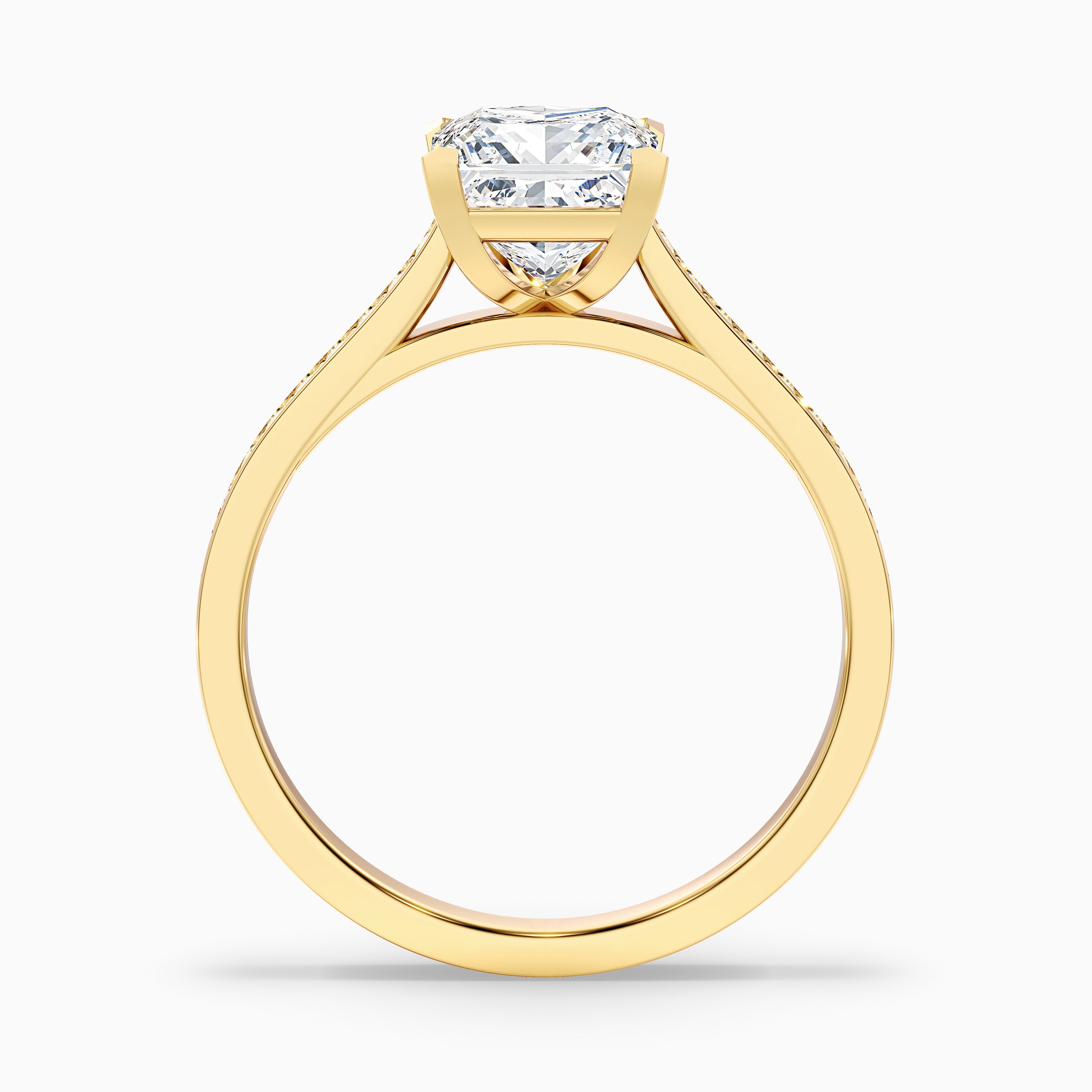 Seraphina Princess Side Stone Channel Set Moissanite Ring