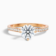 Sienna Round Side Stone Channel Set Moissanite Ring