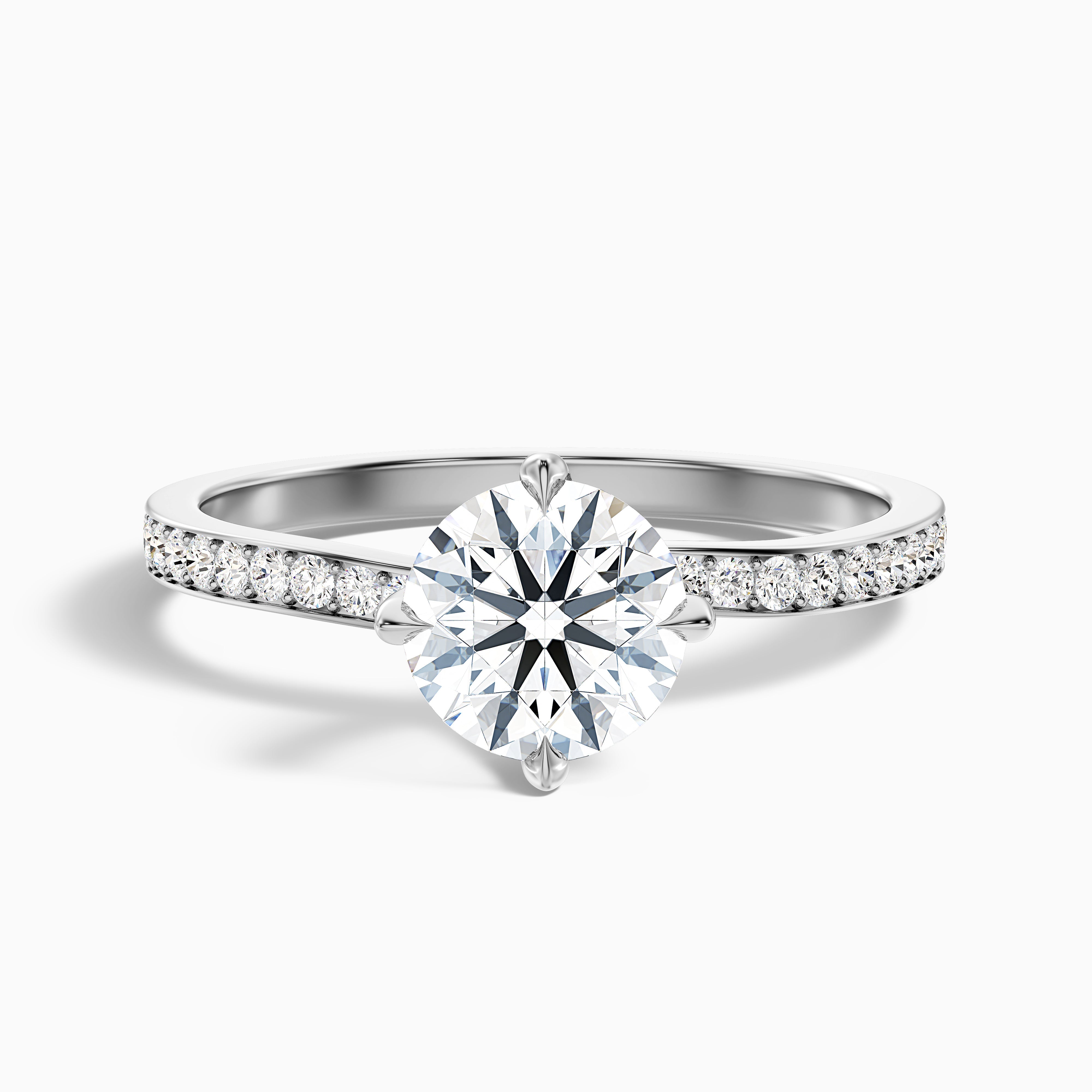 Sienna Round Side Stone Channel Set Moissanite Ring
