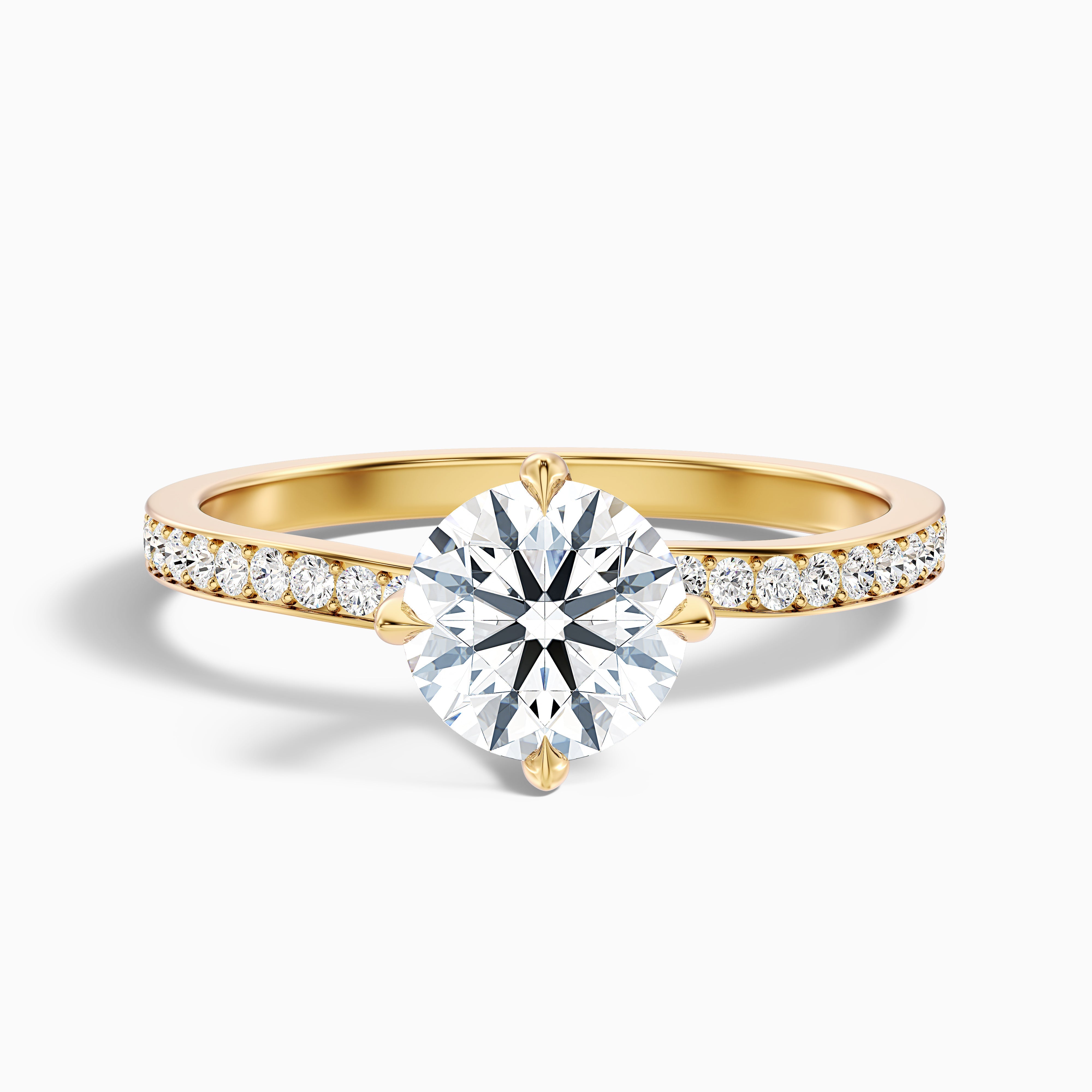 Sienna Round Side Stone Channel Set Moissanite Ring