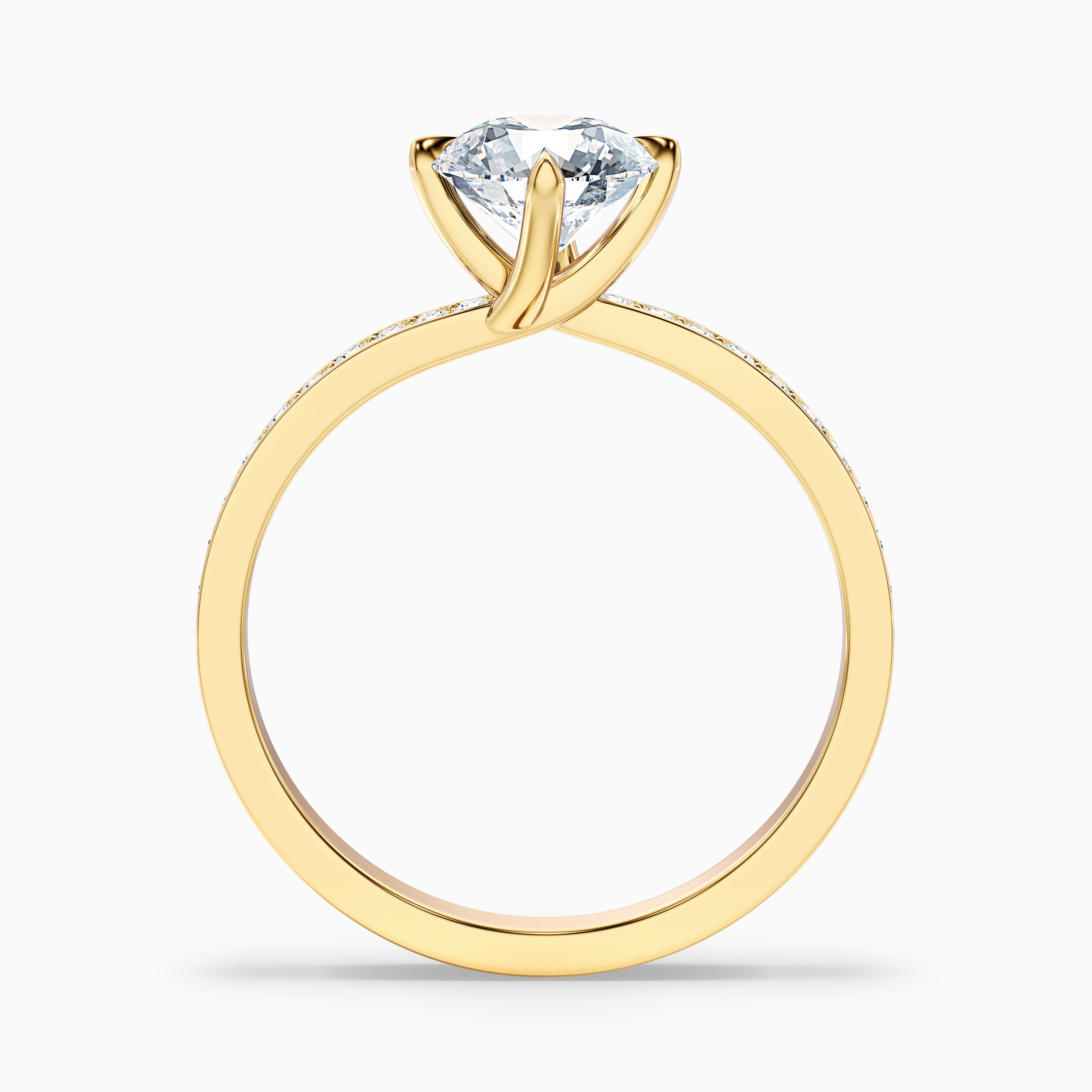 Sienna Round Side Stone Channel Set Moissanite Ring