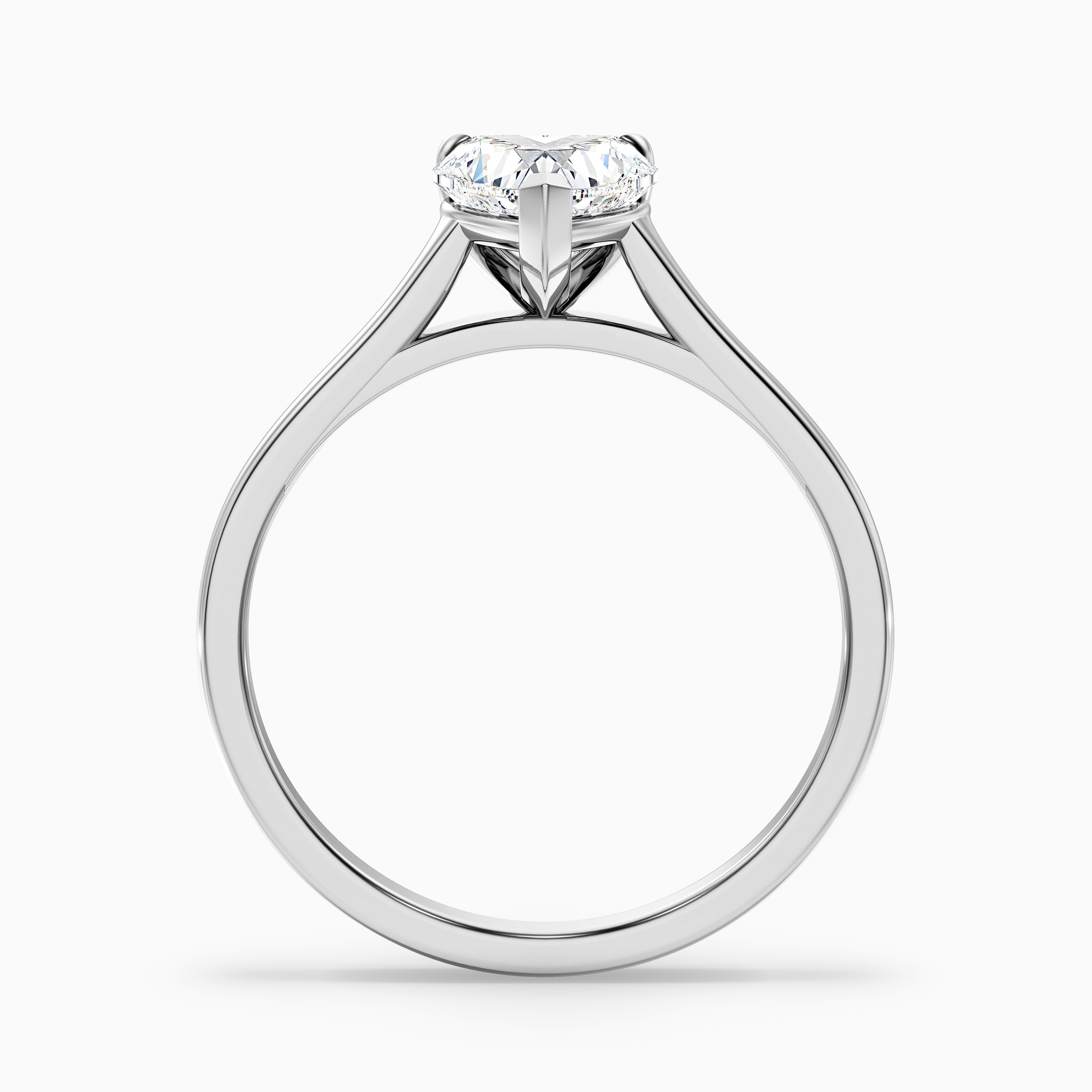Stephanie Heart Solitaire Moissanite Engagement Ring