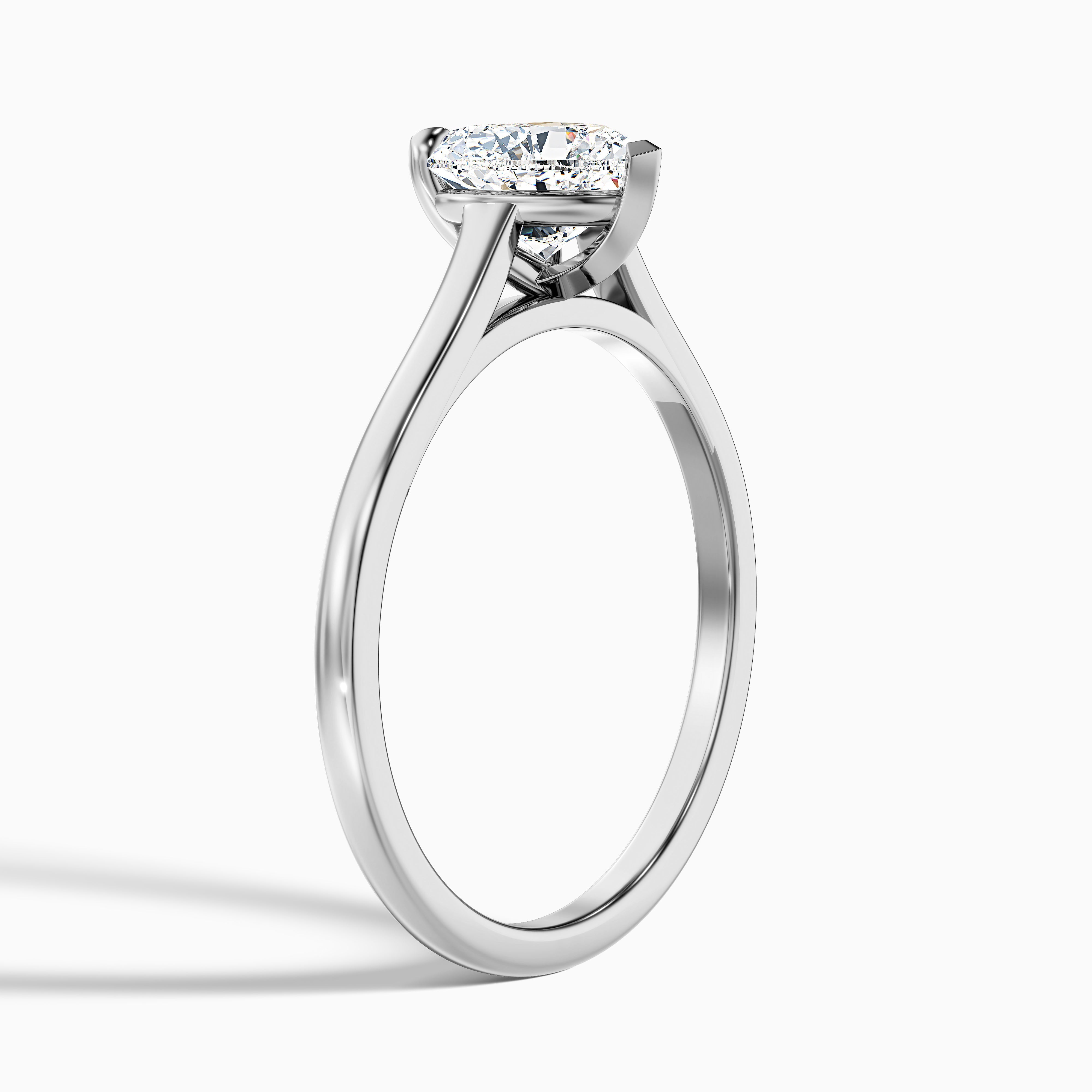 Stephanie Heart Solitaire Moissanite Engagement Ring