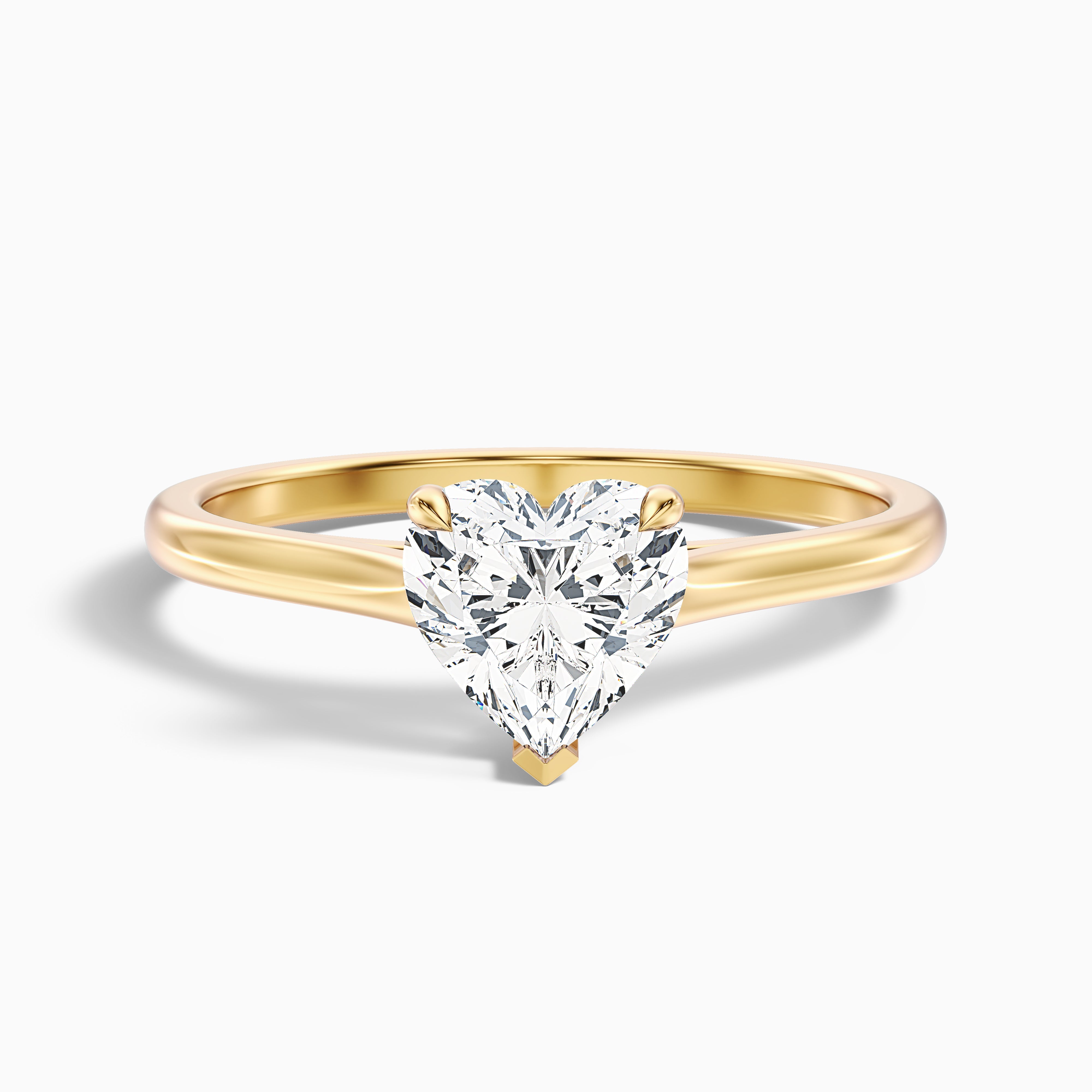 Stephanie Heart Solitaire Moissanite Engagement Ring