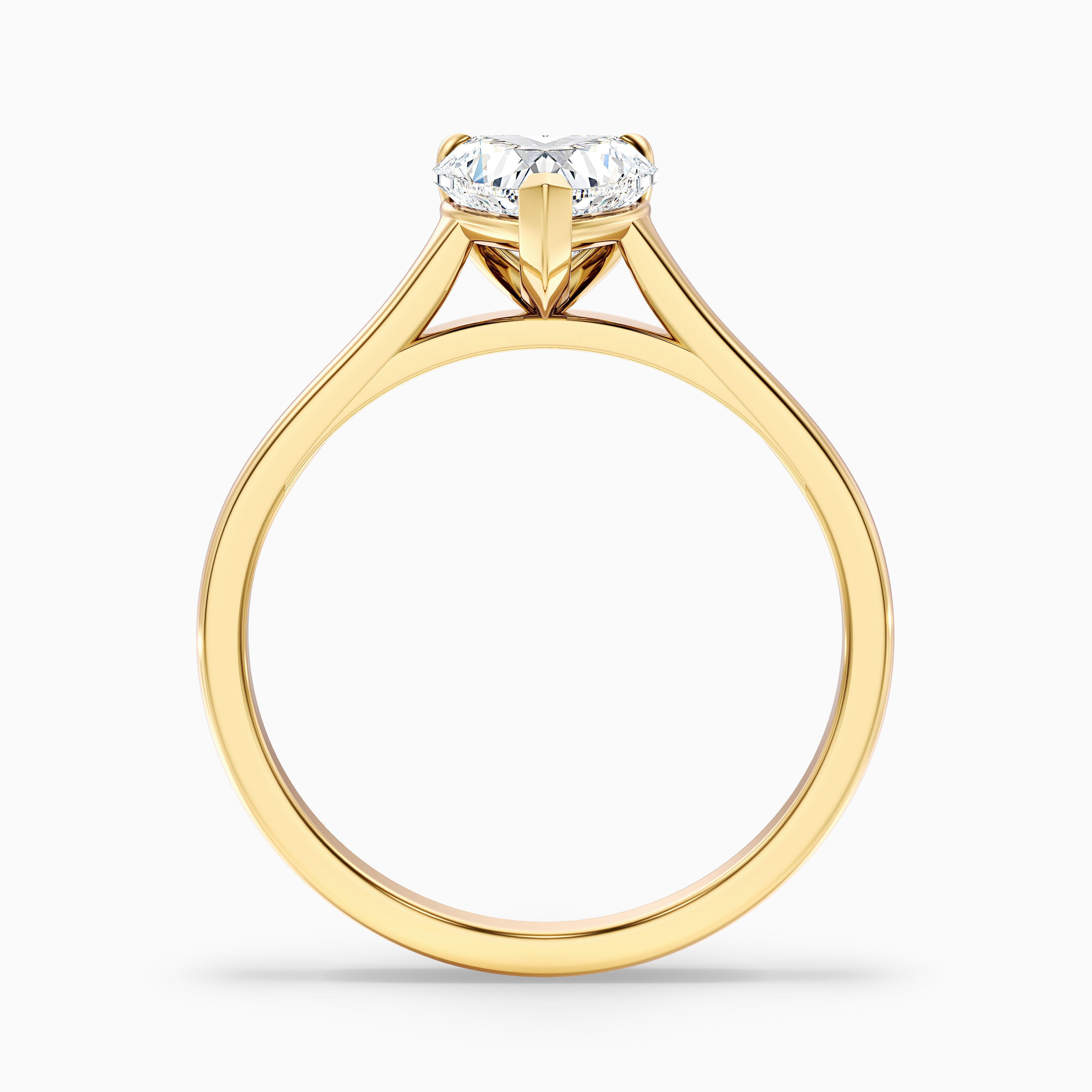 Stephanie Heart Solitaire Moissanite Engagement Ring