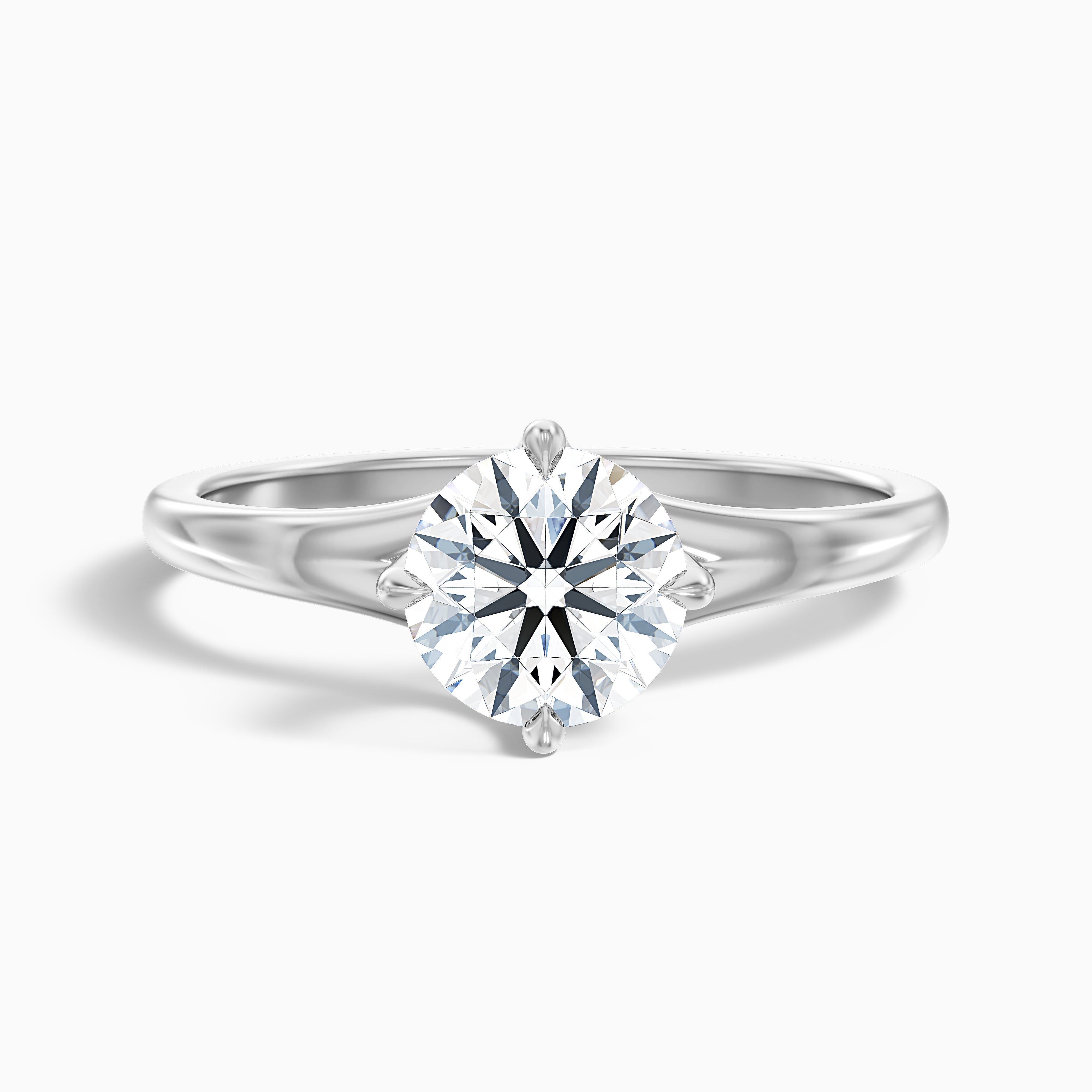 Trinity Round Split Shank Solitaire Lab Grown Diamond Ring