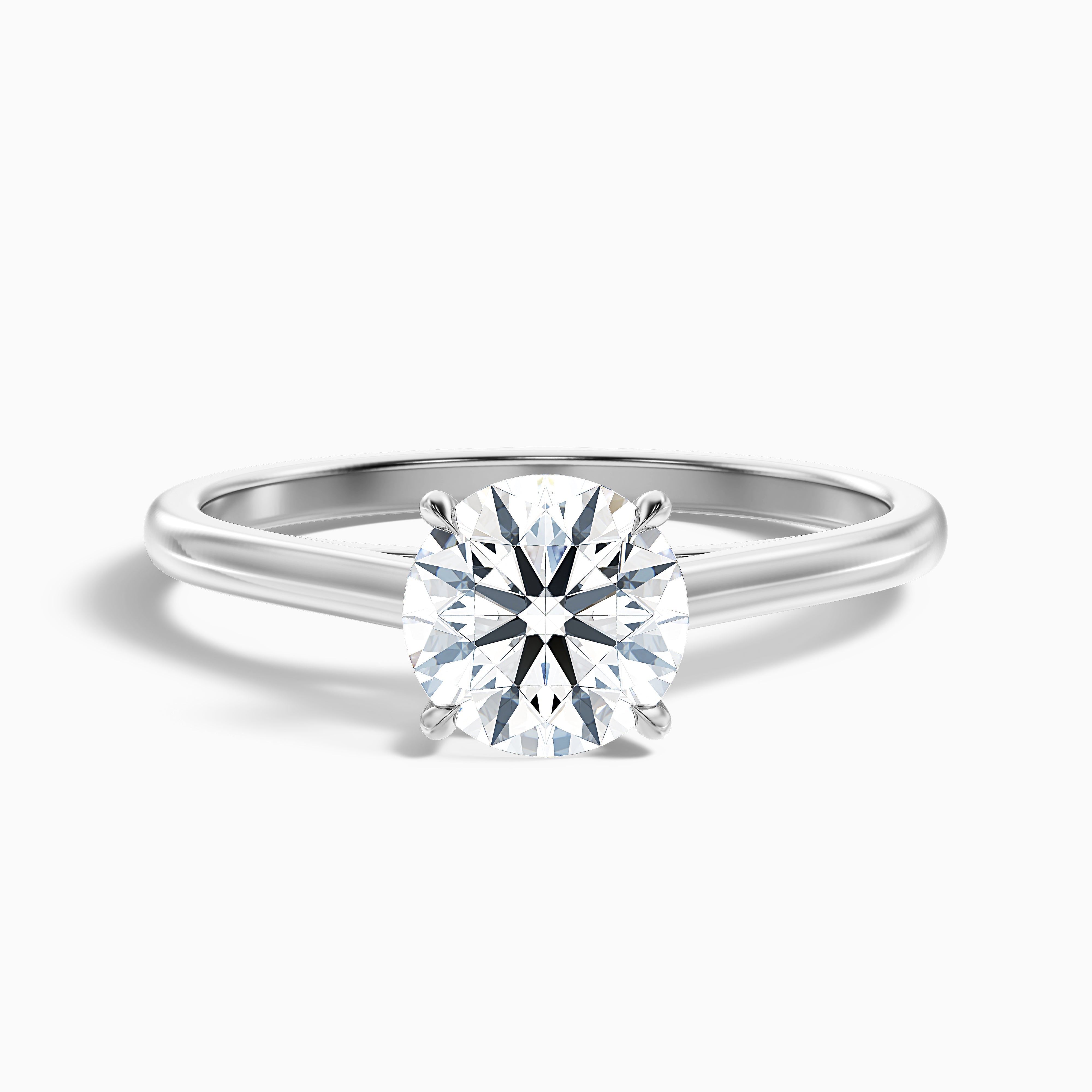 Valentina Round Cut Solitaire Moissanite Ring