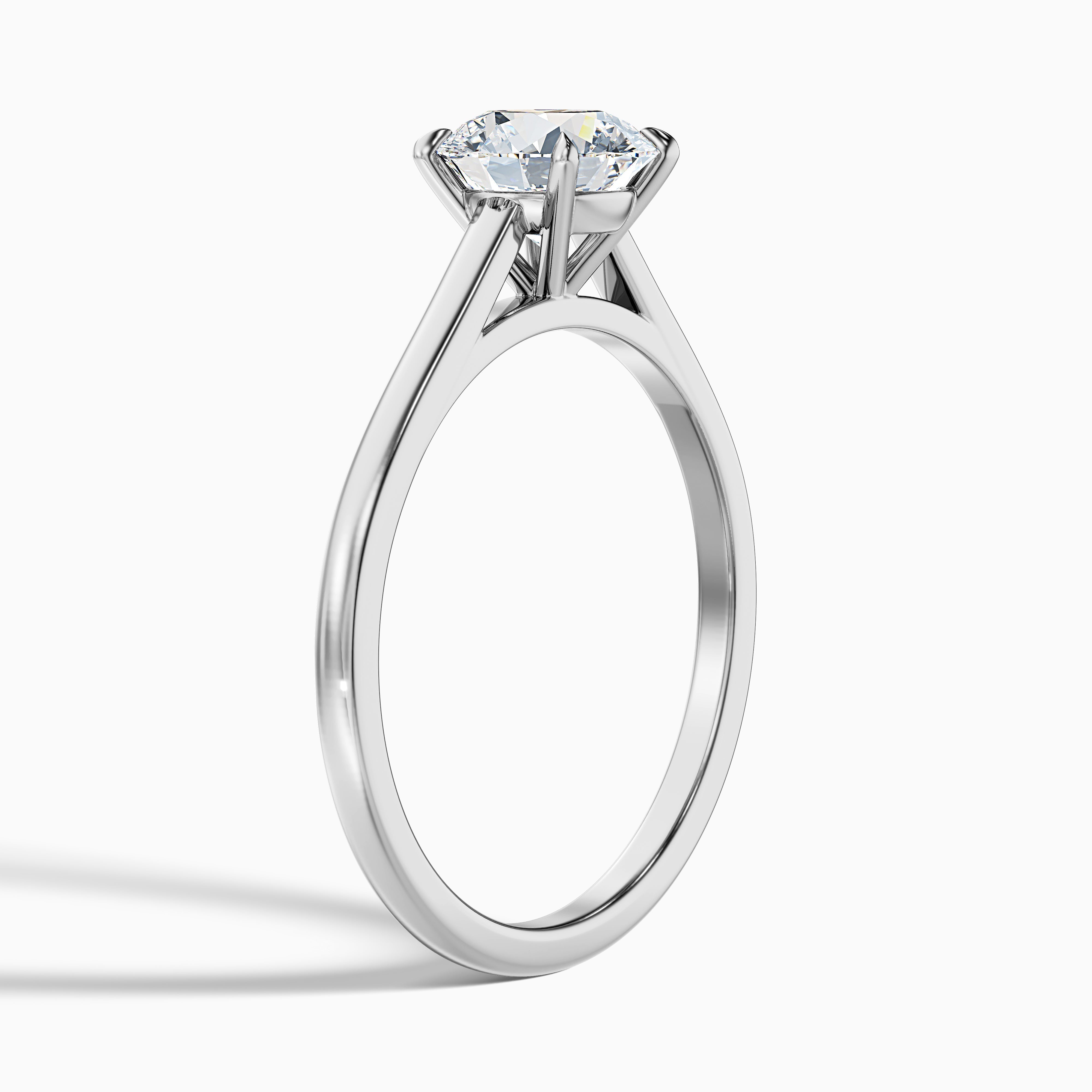 Valentina Round Cut Solitaire Moissanite Ring