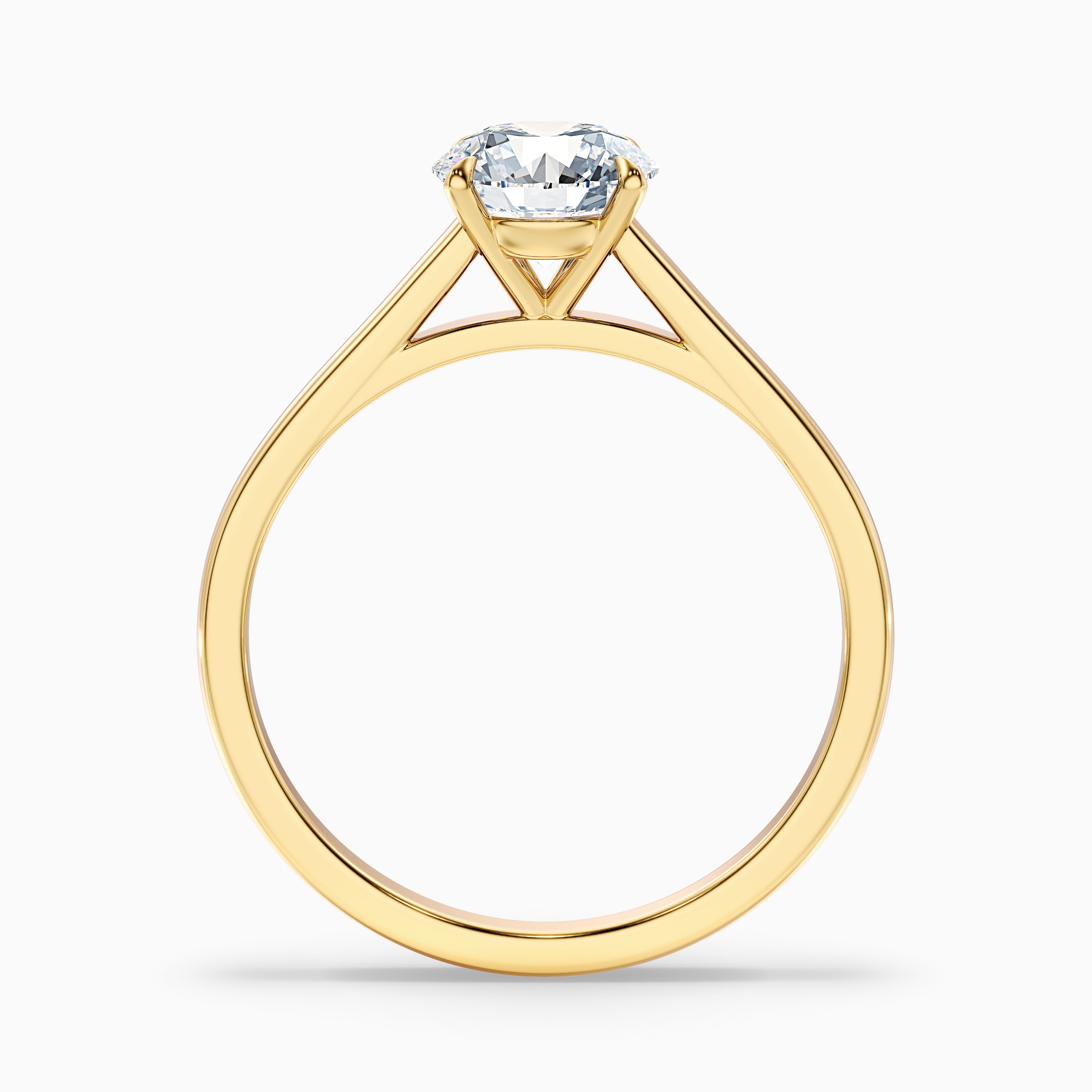 Valentina Round Cut Solitaire Moissanite Ring