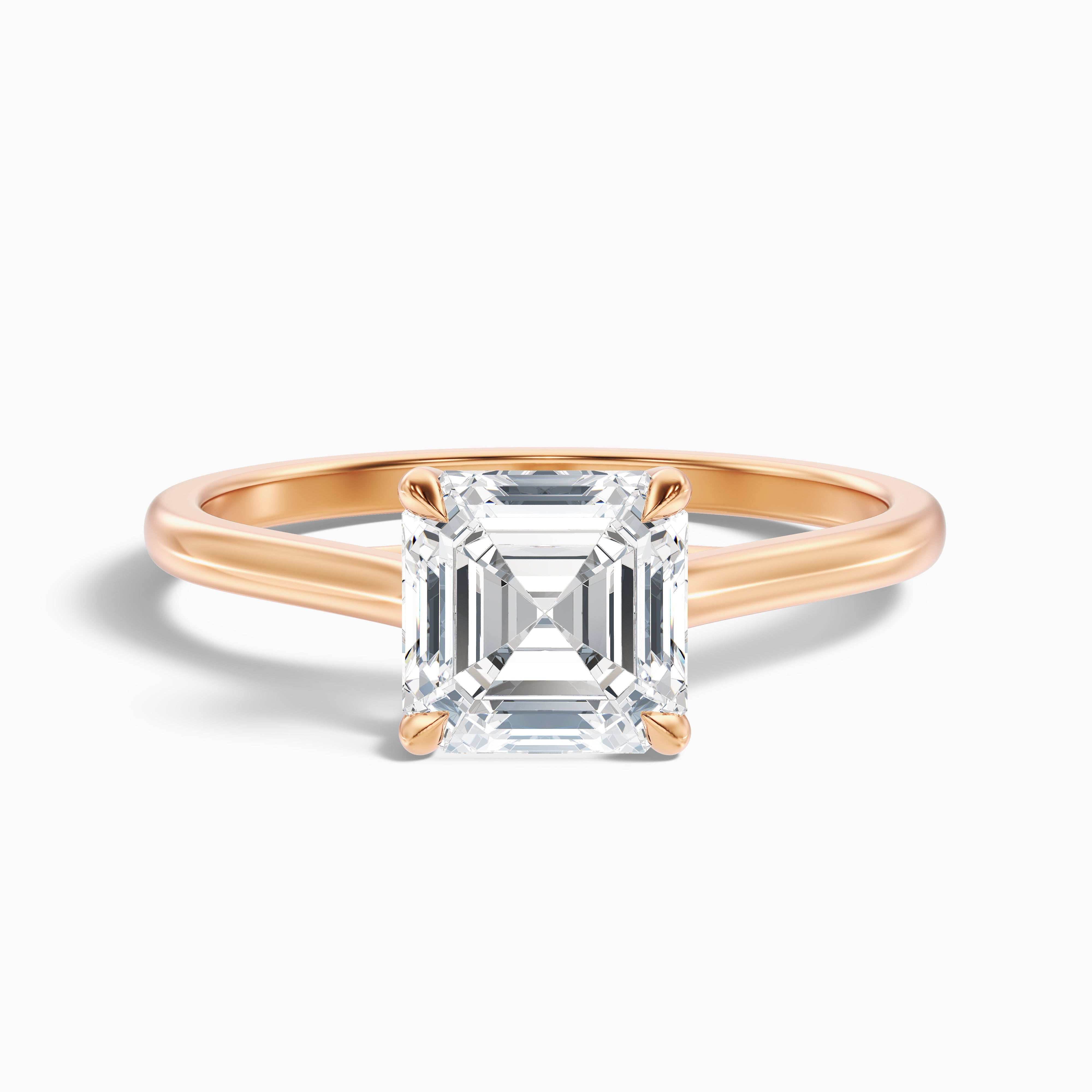 Victoria Asscher Solitaire Moissanite Promise Ring