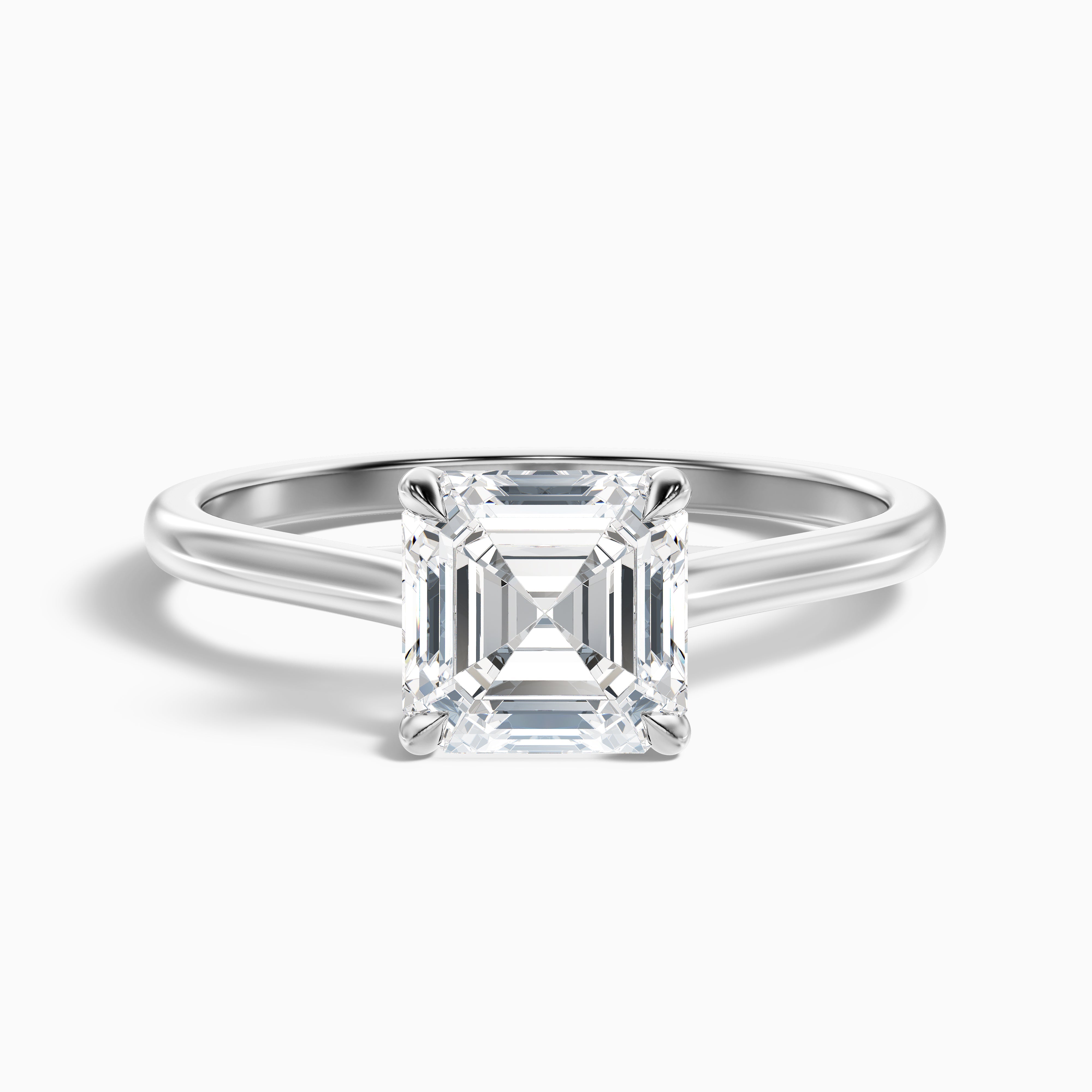 Victoria Asscher Solitaire Moissanite Promise Ring