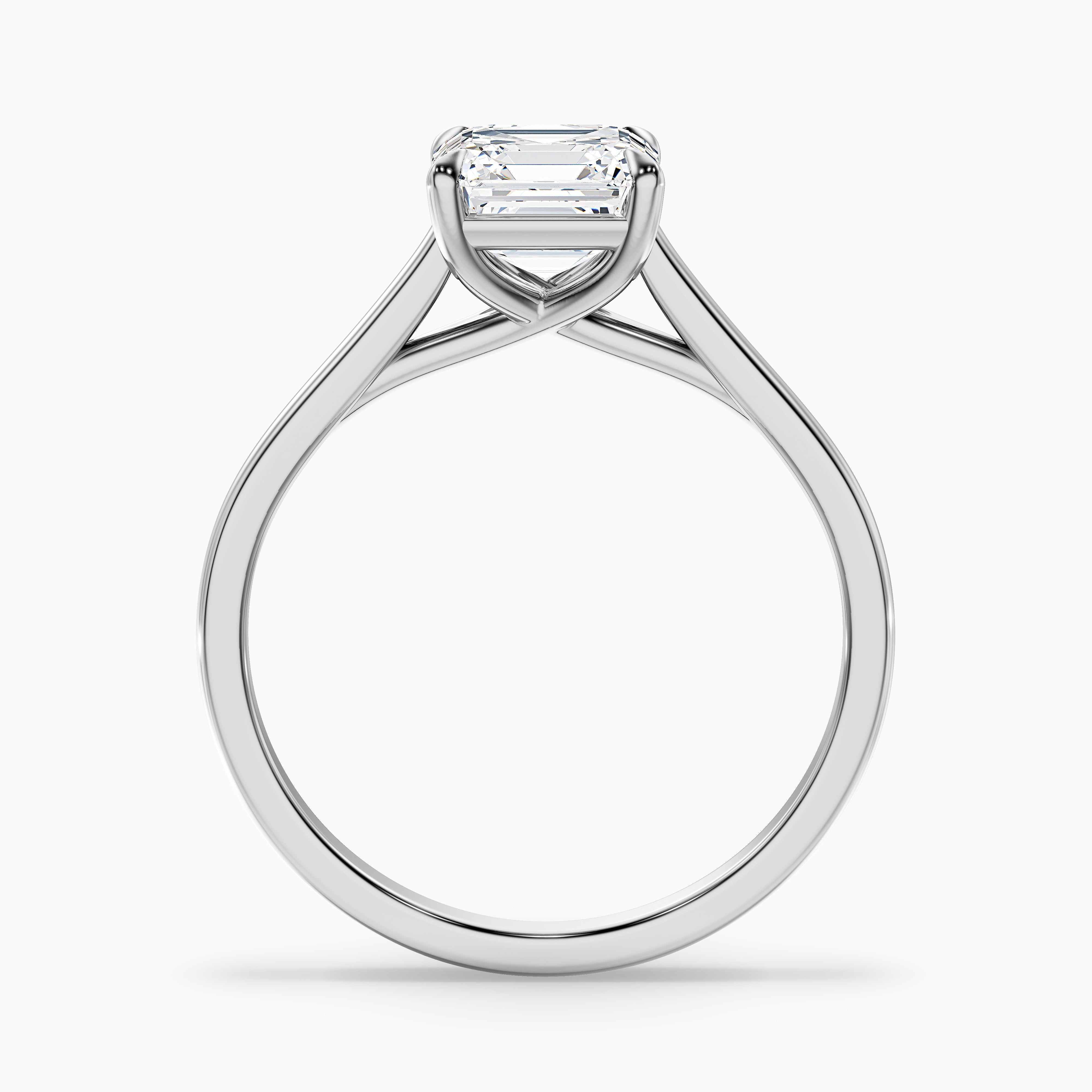 Victoria Asscher Solitaire Moissanite Promise Ring