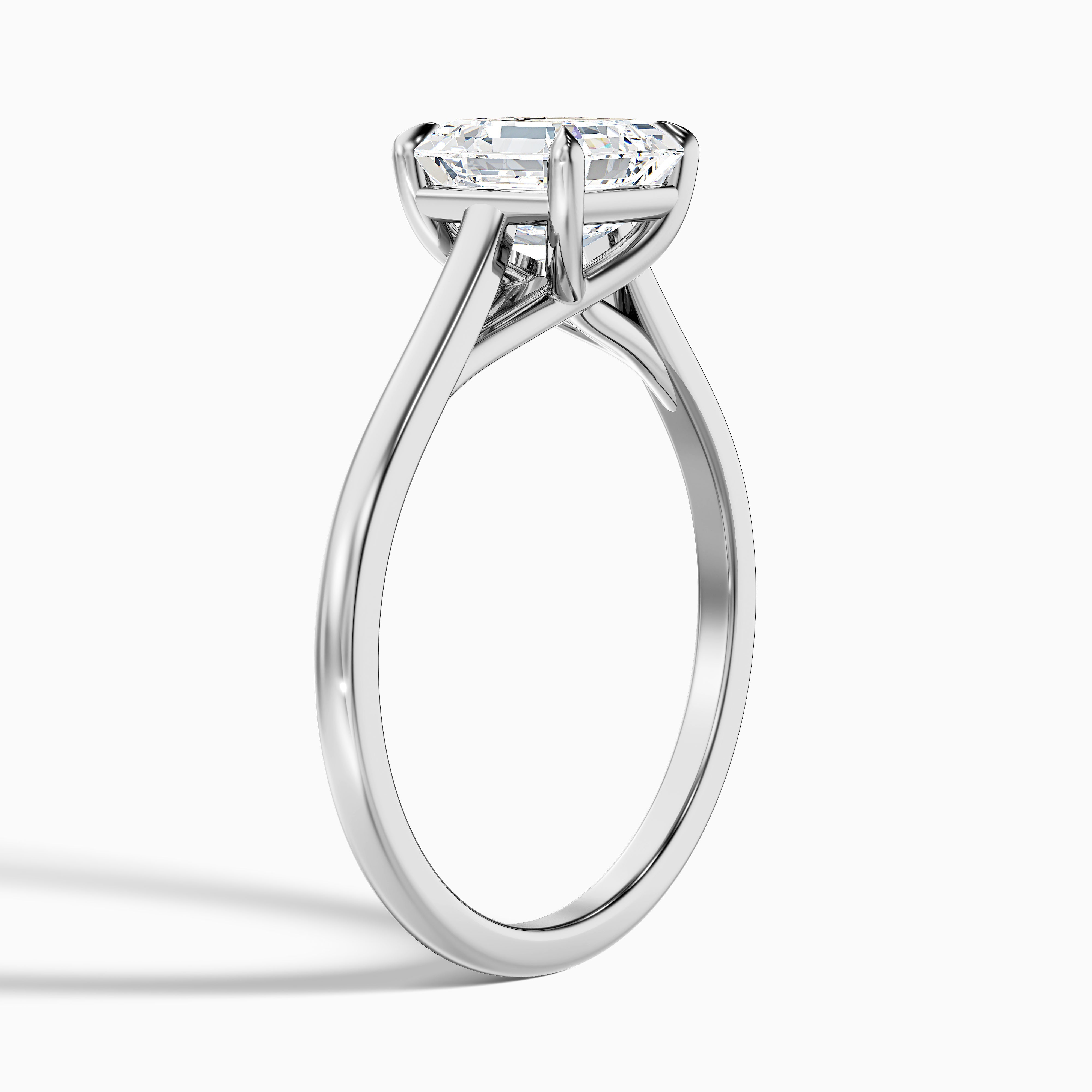 Victoria Asscher Solitaire Lab Grown Diamond Promise Ring