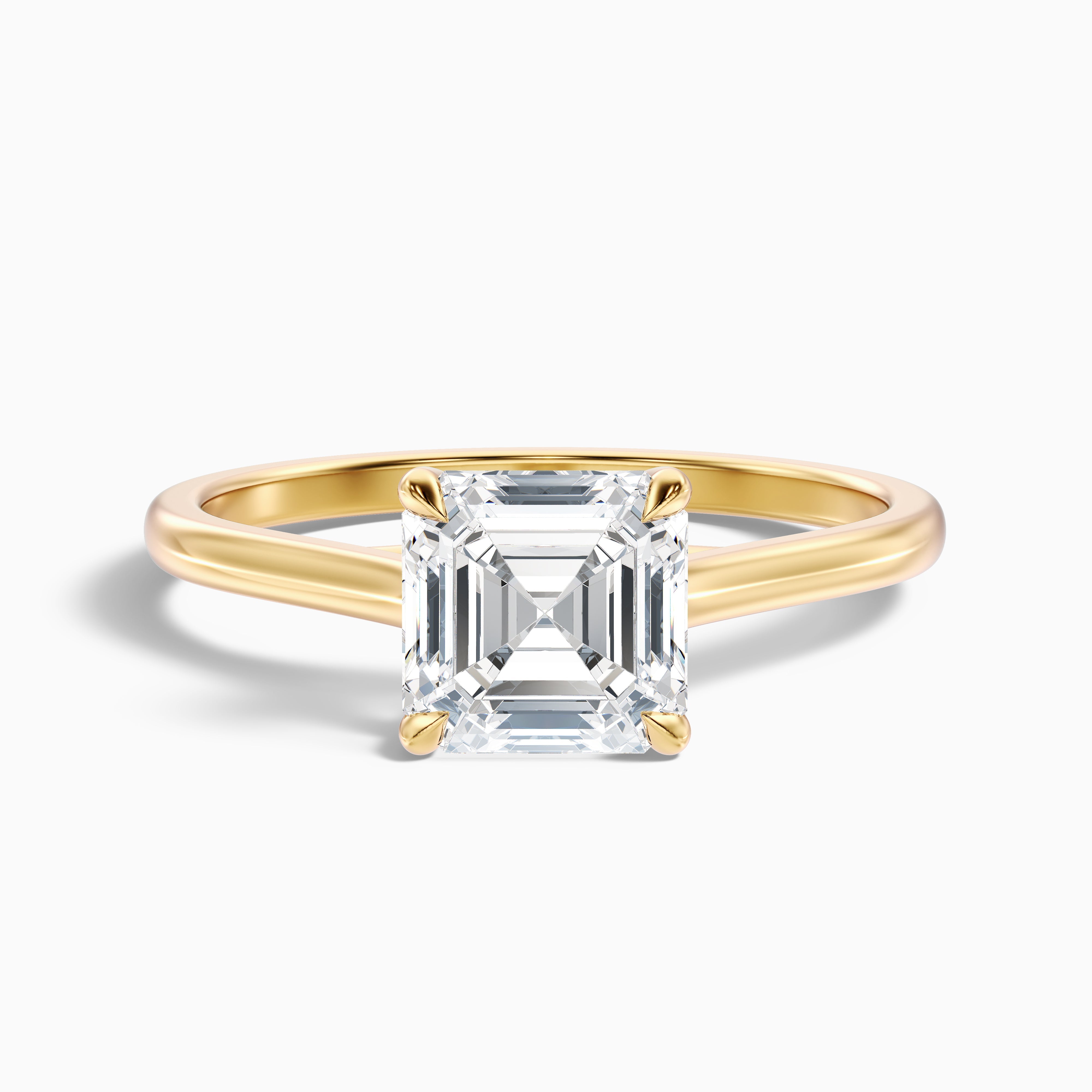 Victoria Asscher Solitaire Moissanite Promise Ring