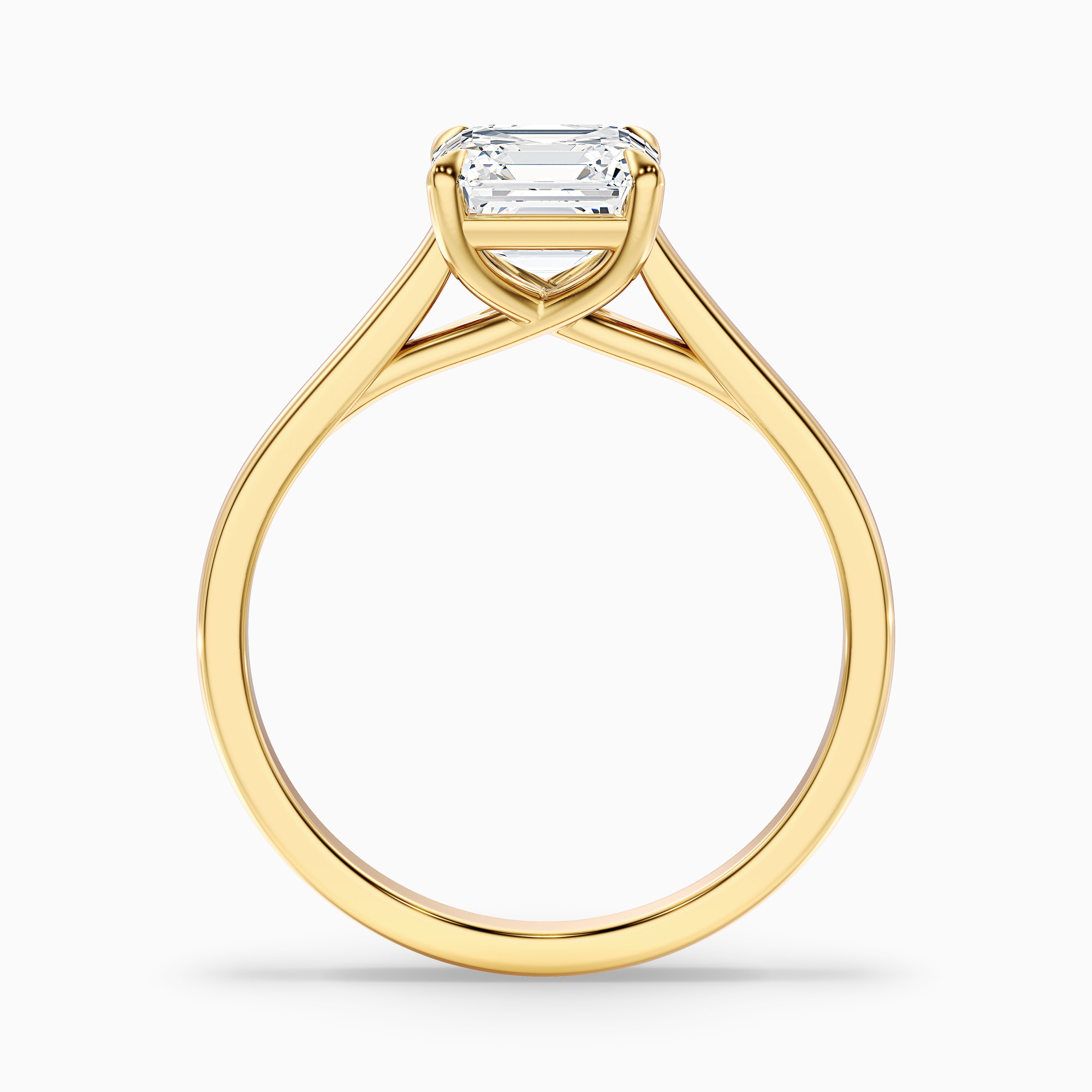 Victoria Asscher Solitaire Lab Grown Diamond Promise Ring