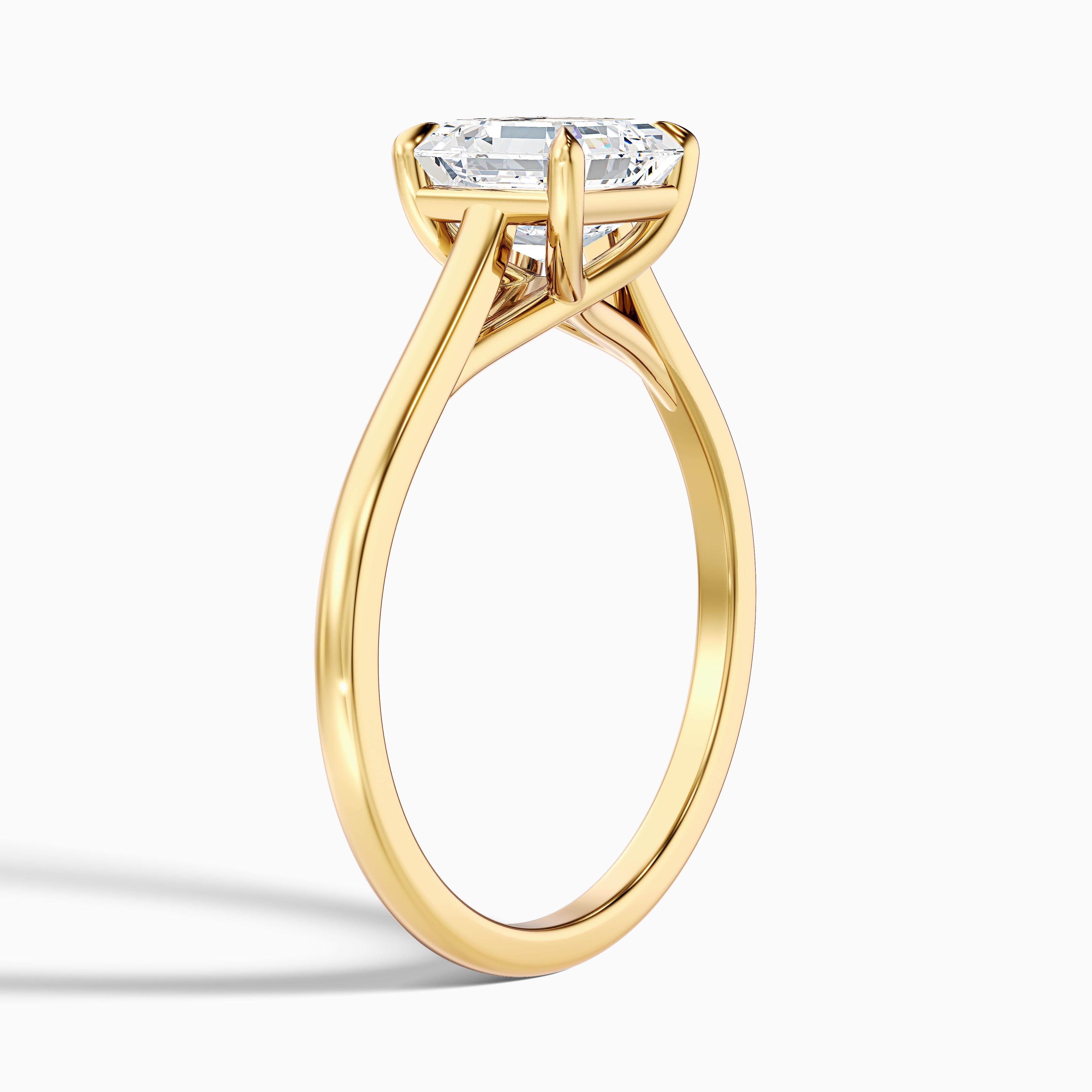 Victoria Asscher Solitaire Lab Grown Diamond Promise Ring