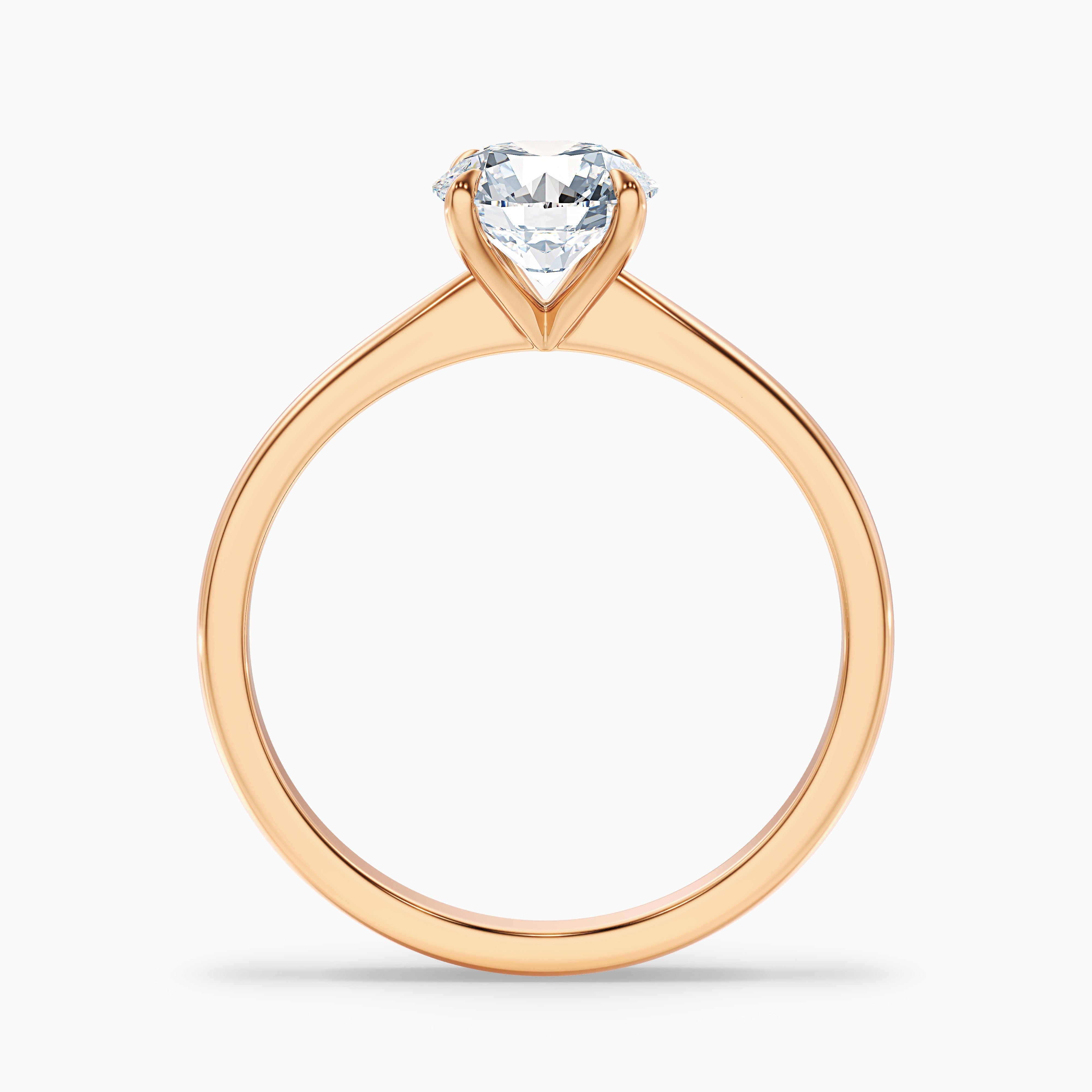 Whitney Round Solitaire Moissanite Ring