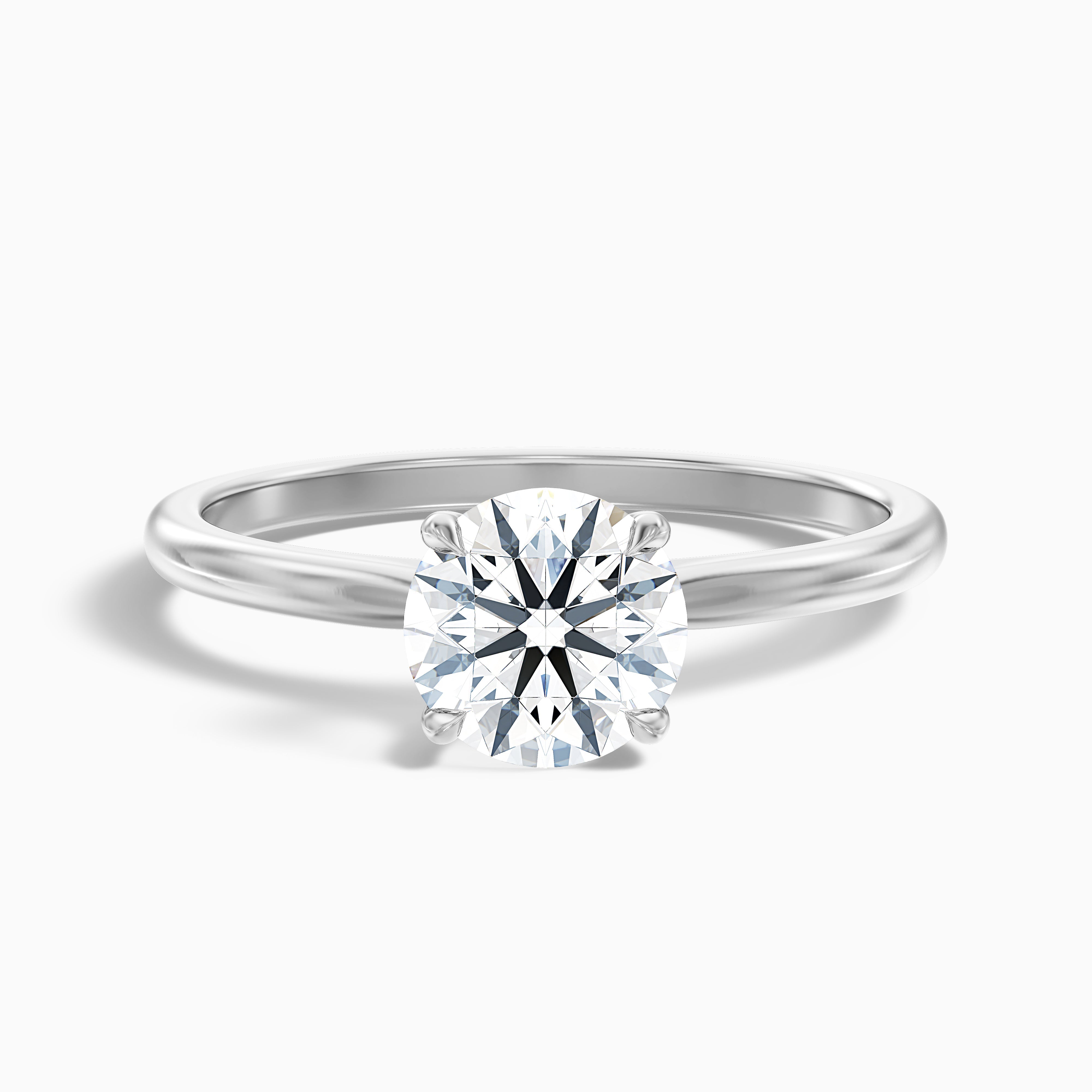 Whitney Round Solitaire Moissanite Ring