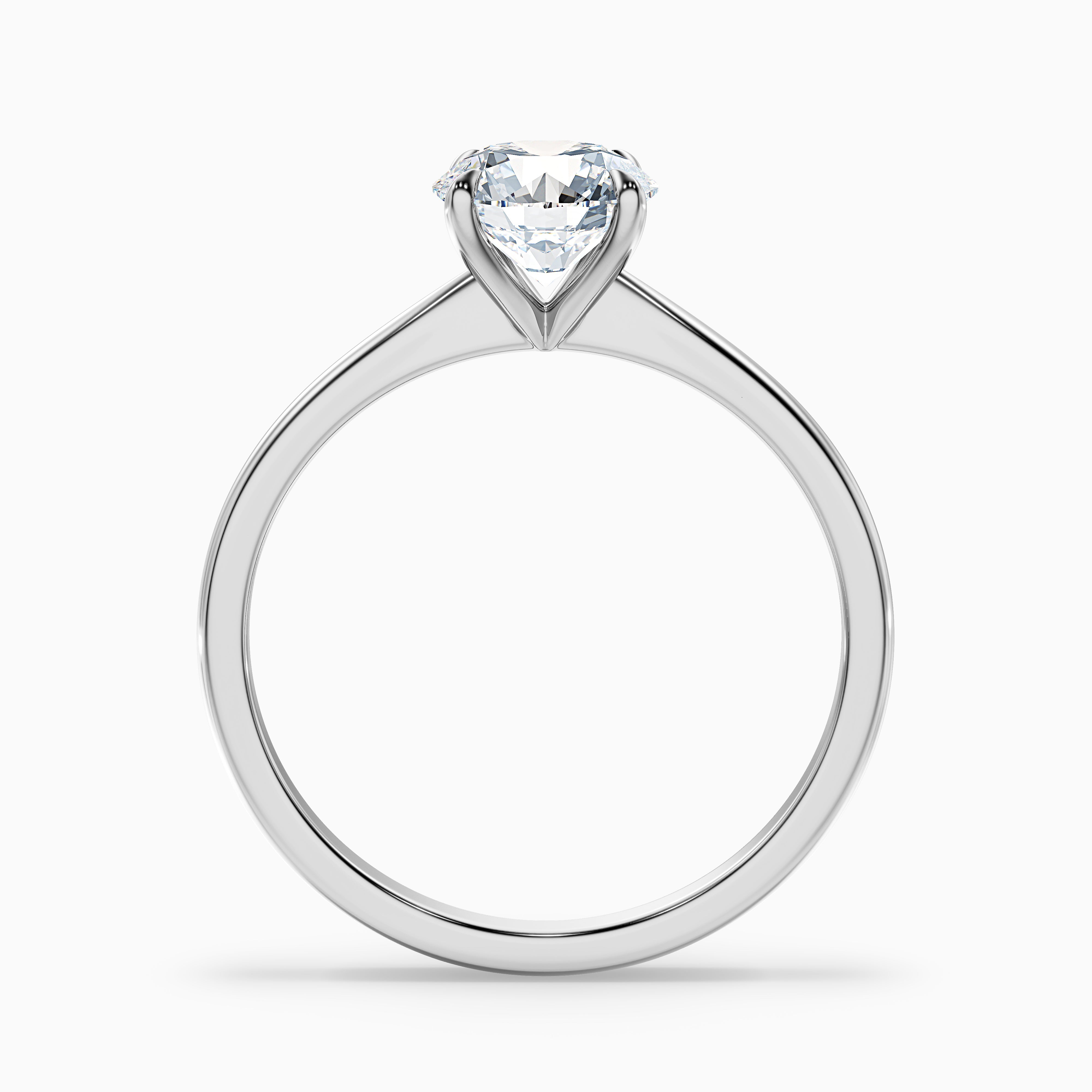 Whitney Round Solitaire Moissanite Ring