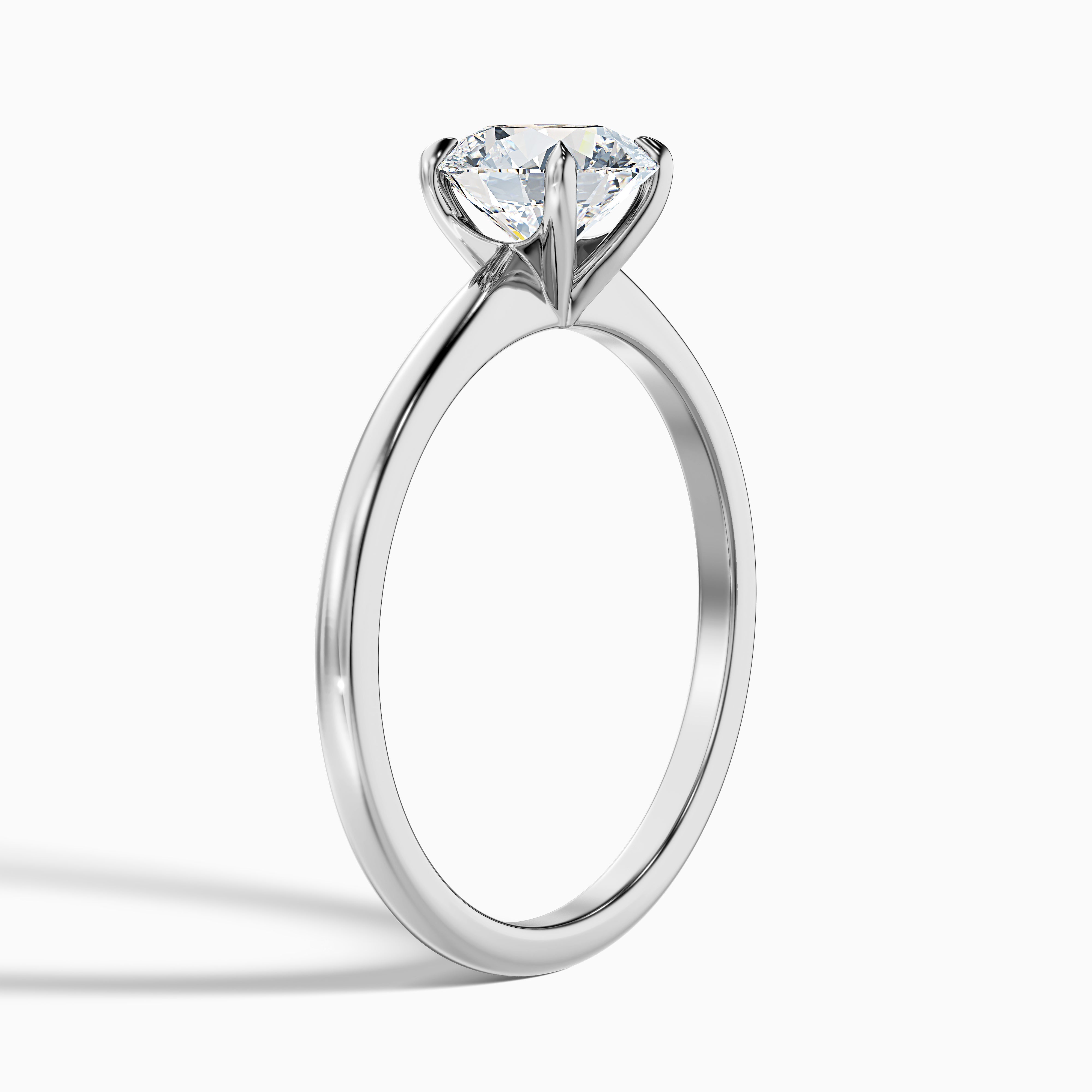 Whitney Round Solitaire Moissanite Ring