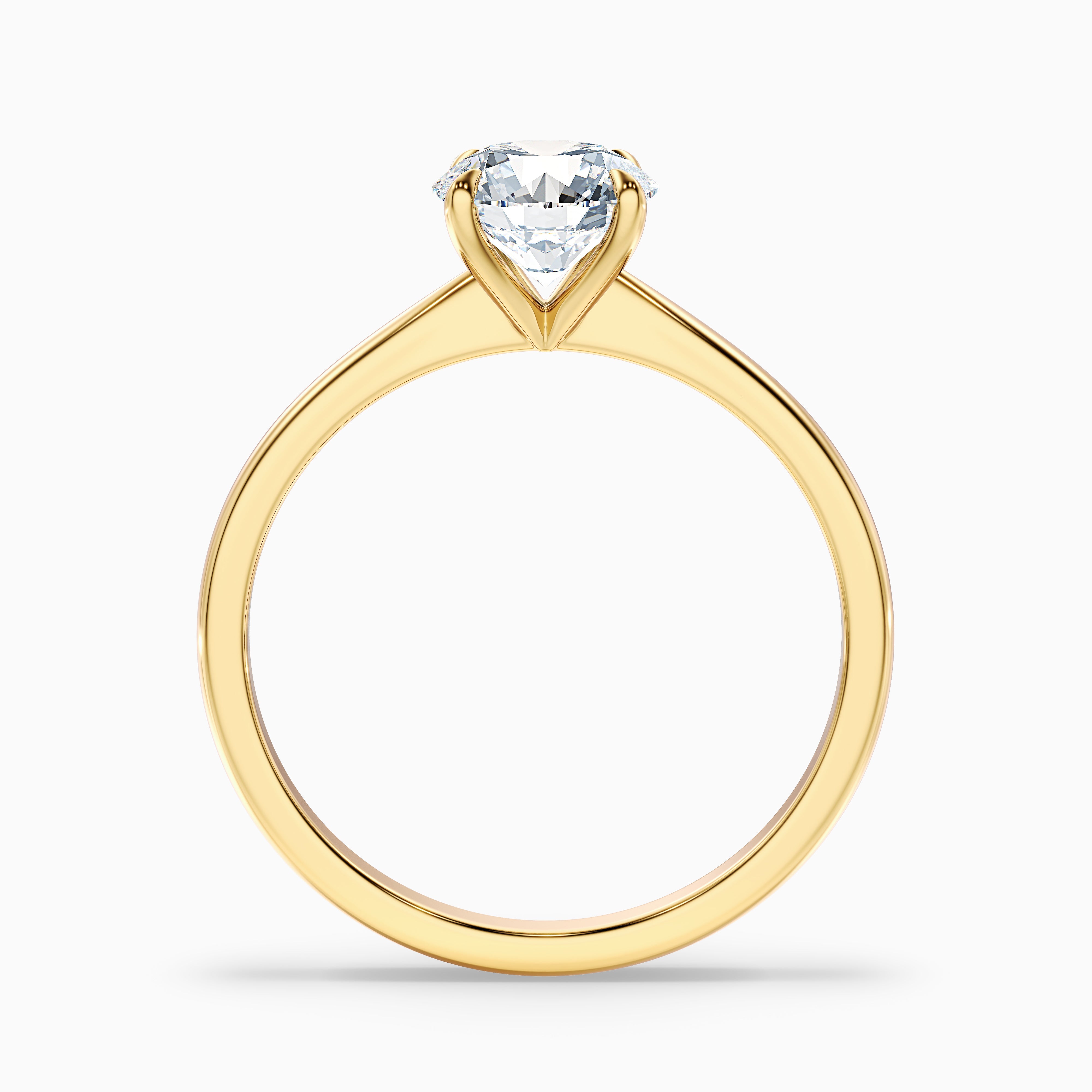 Whitney Round Solitaire Moissanite Ring