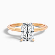 Arletta Radiant Cut Hidden Halo Moissanite Diamond Ring