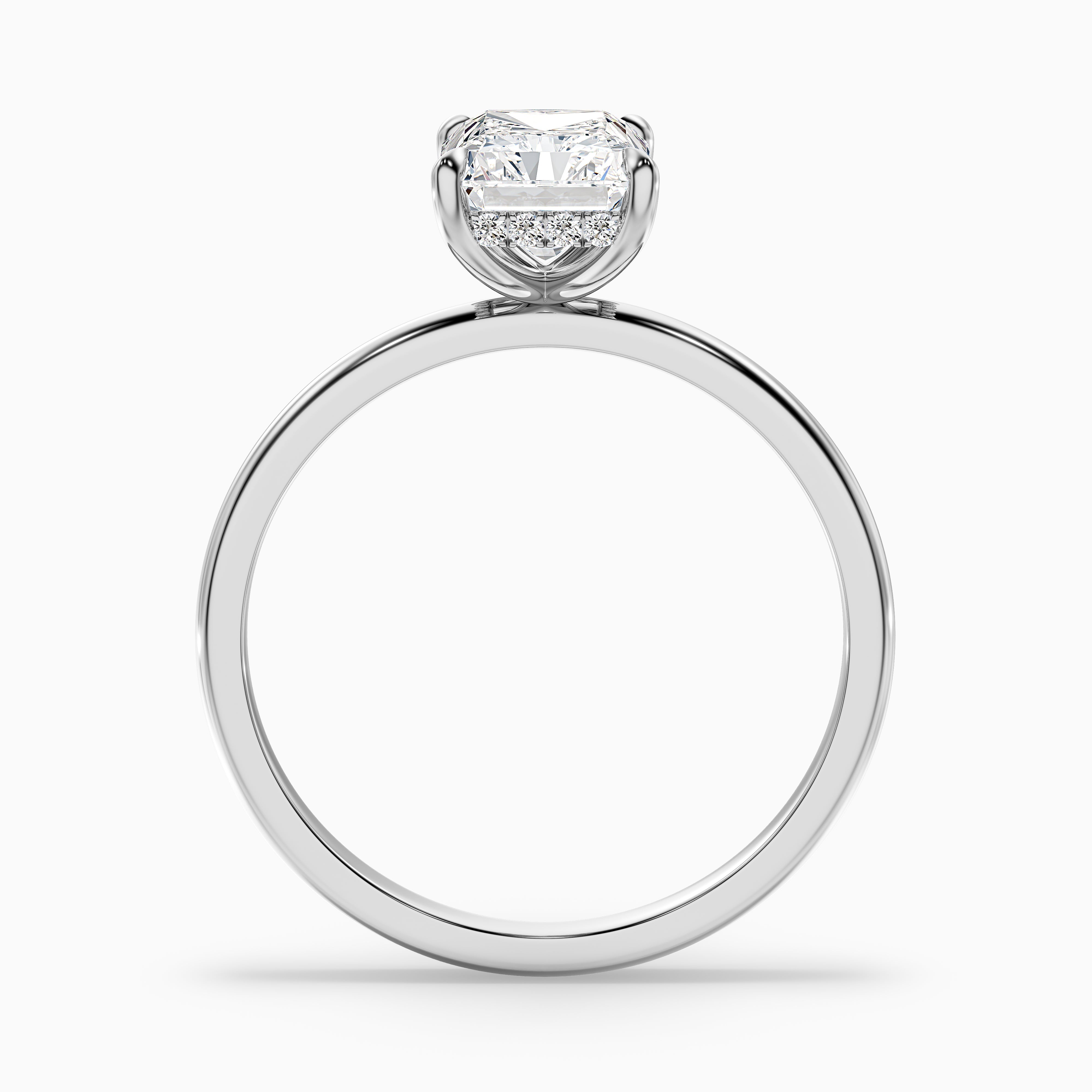 Arletta Radiant Cut Hidden Halo Lab Grown Diamond Ring