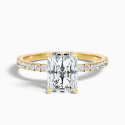 Adalina Radiant Cut Hidden Halo Pave Lab Grown Diamond Ring
