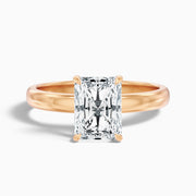 Arlette Radiant Cut Hidden Halo Moissanite Diamond Ring