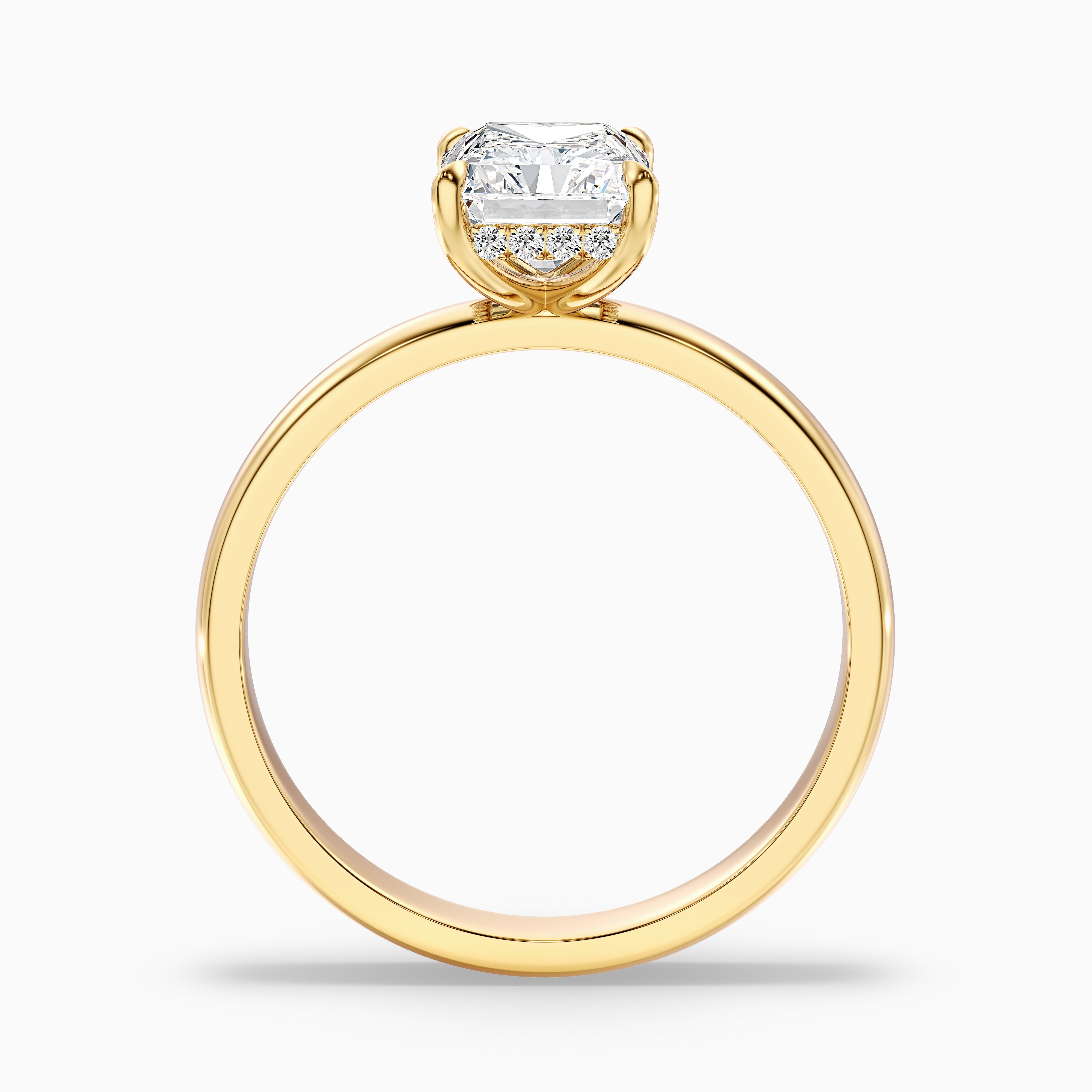 Arlette Radiant Cut Hidden Halo Lab Grown Diamond Ring
