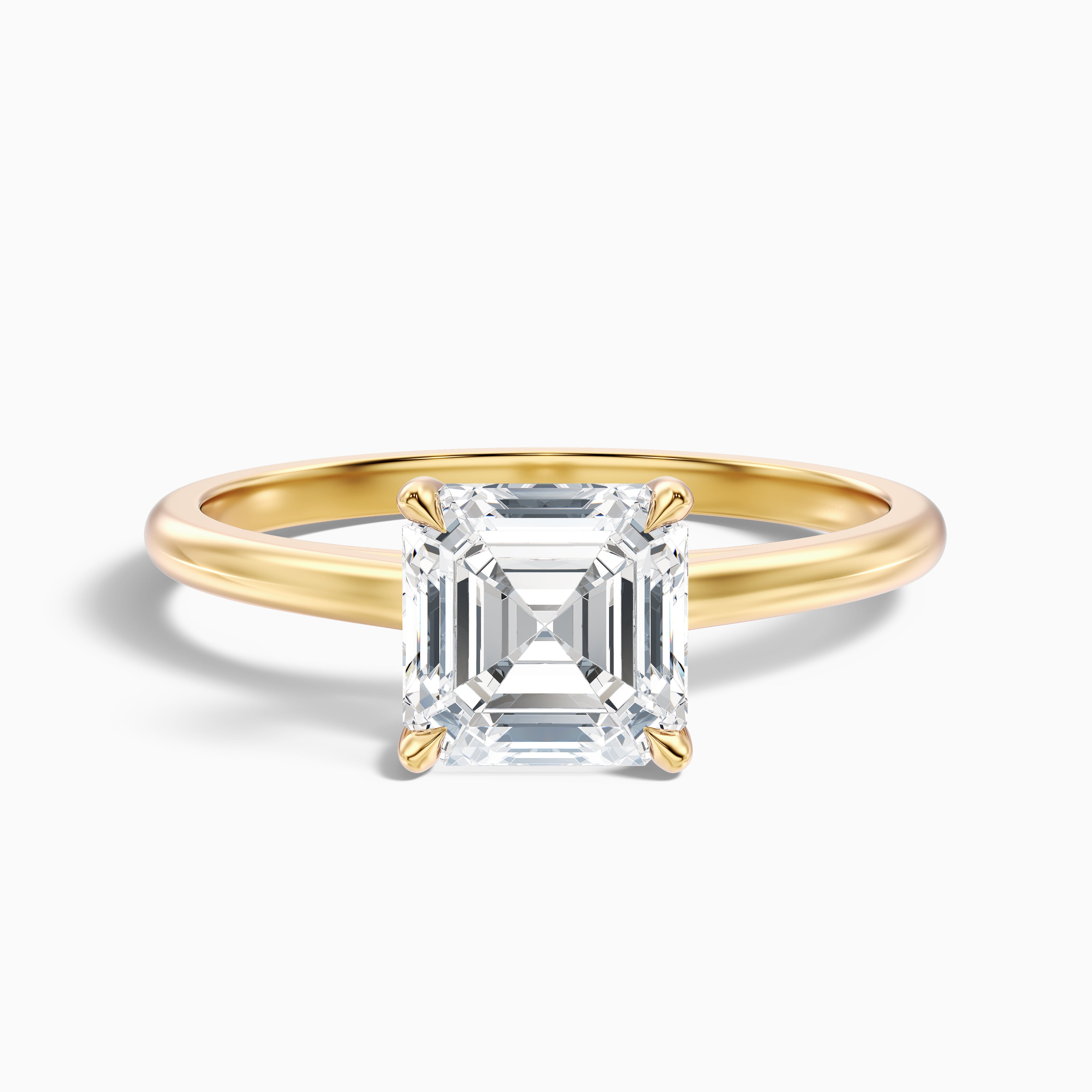 Irelyn Asscher Cut Hidden Halo Lab Grown Diamond Ring
