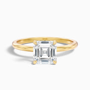 Charlee Asscher Cut Solitaire Lab Grown Diamond Ring