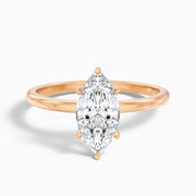 Jolissa Six Prong Marquise Cut Solitaire Moissanite Diamond Ring