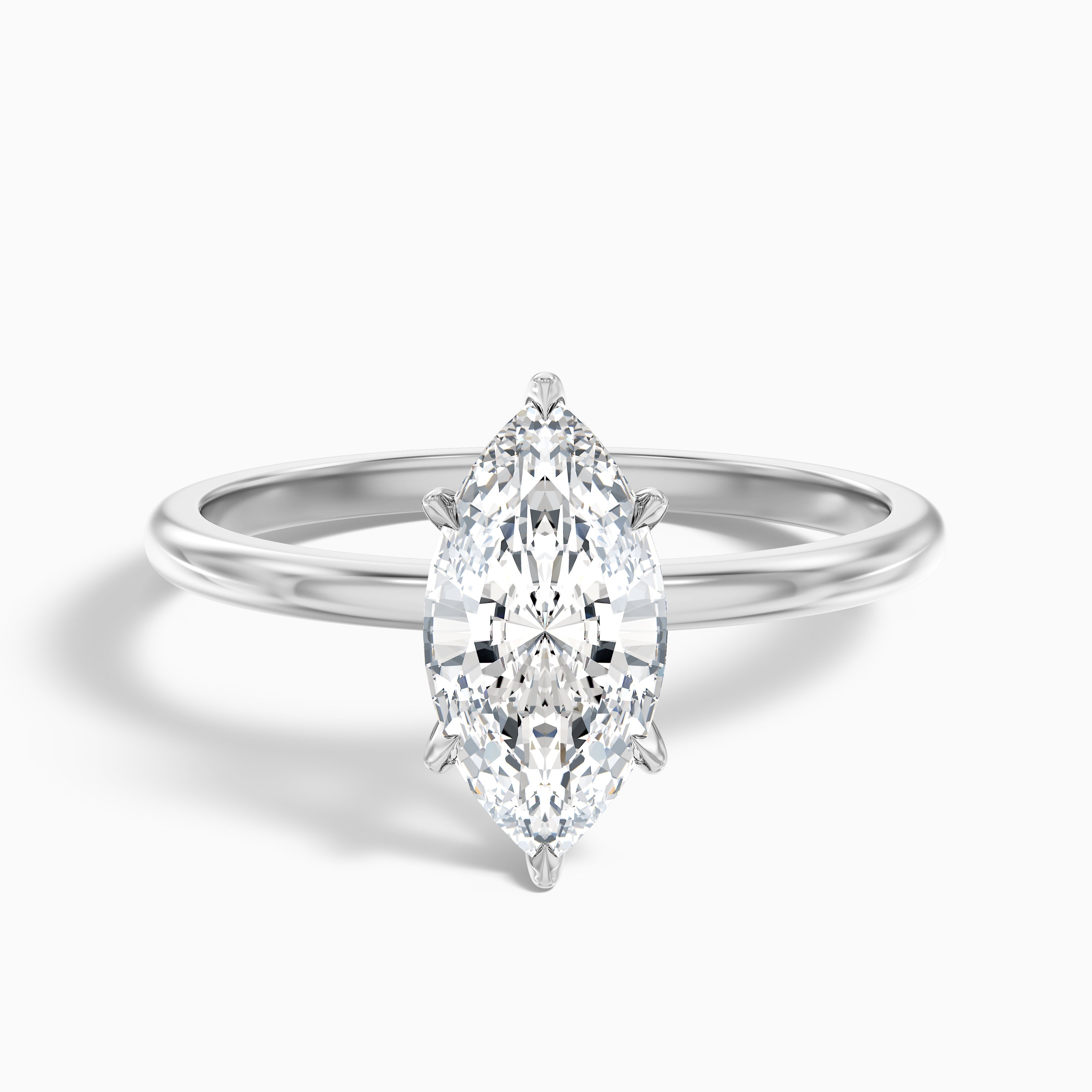 Jolissa Six Prong Marquise Cut Solitaire Lab Grown Diamond Ring