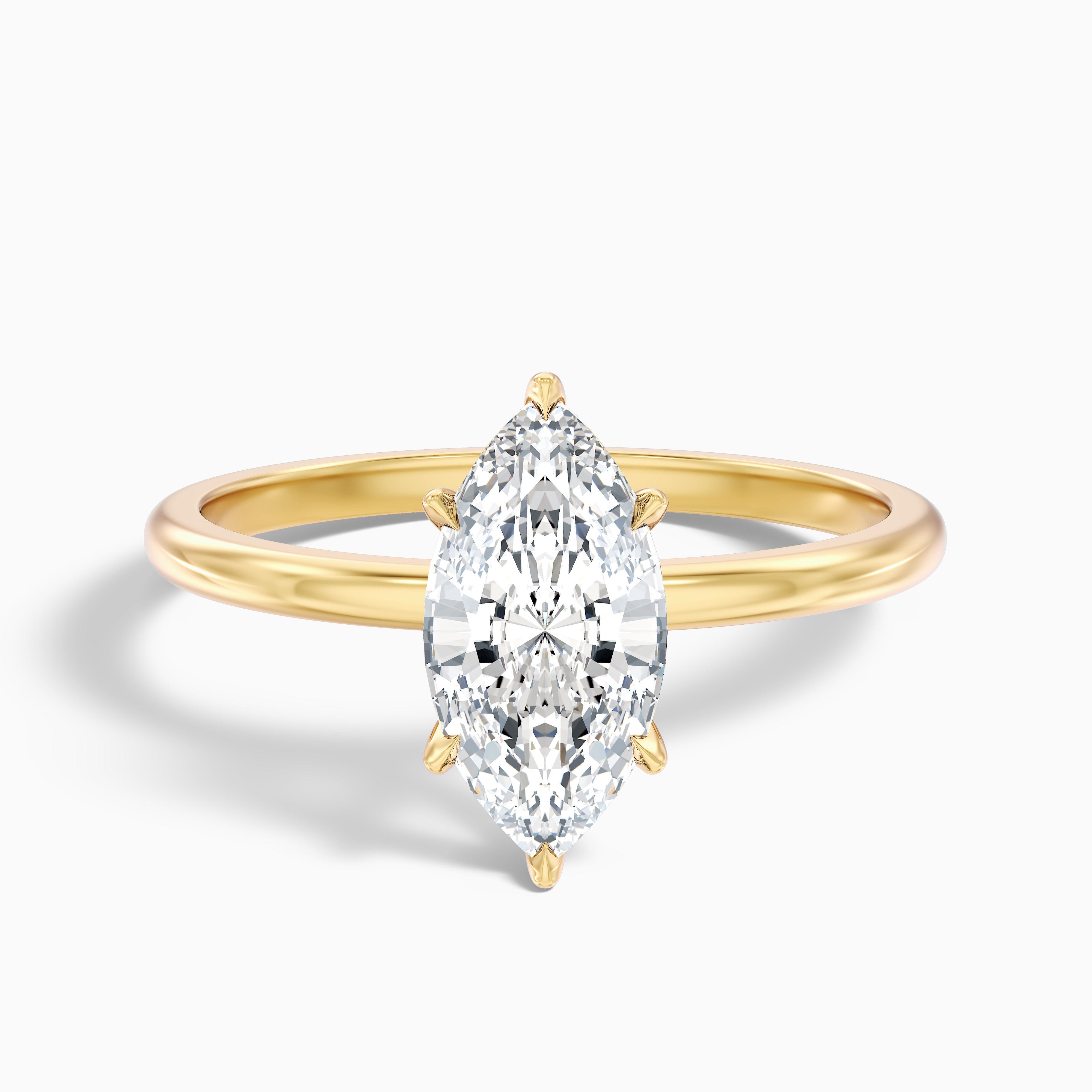 Jolissa Six Prong Marquise Cut Solitaire Lab Grown Diamond Ring