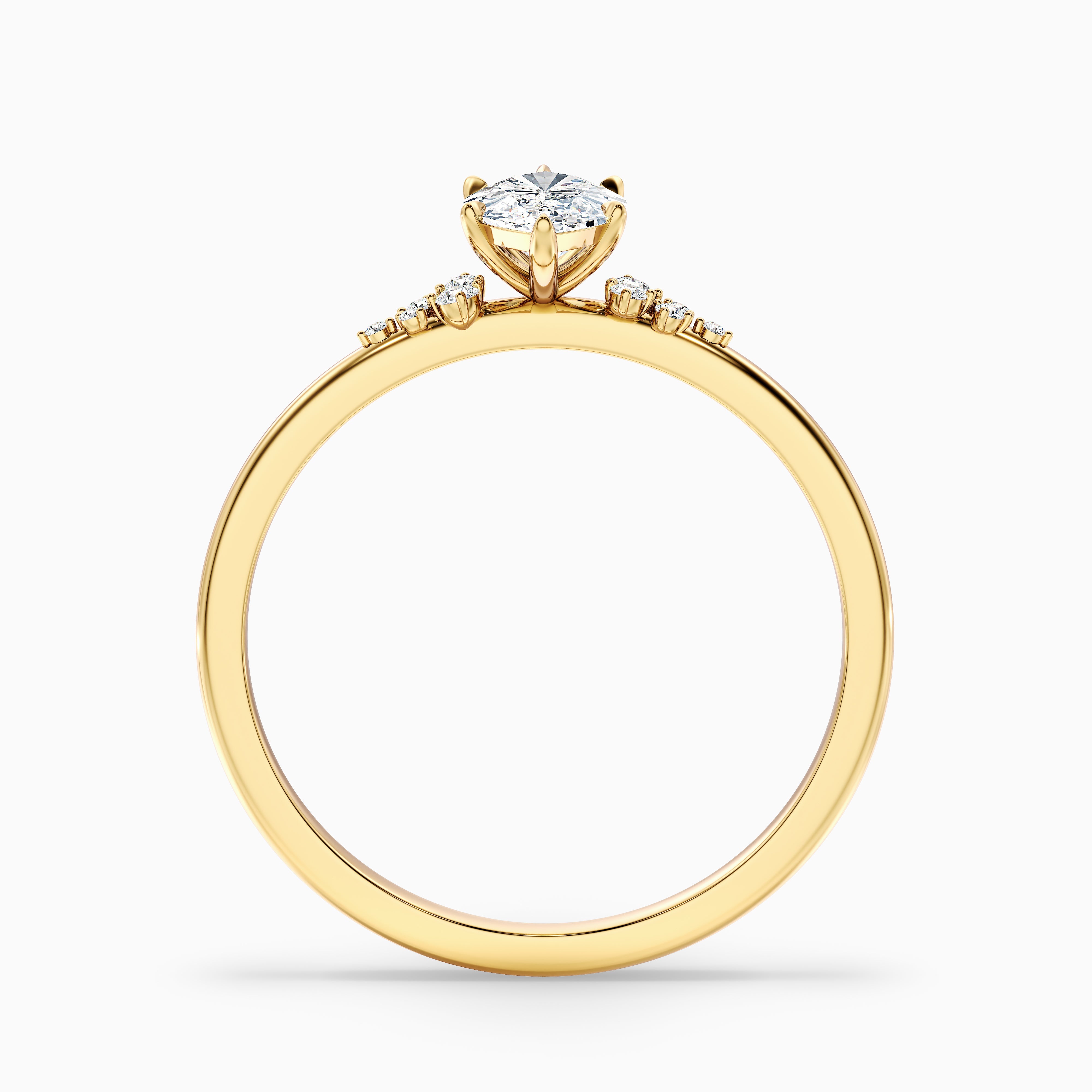 Coralie Marquise Cut Vintage Inspired Side Stone Lab Grown Diamond Ring