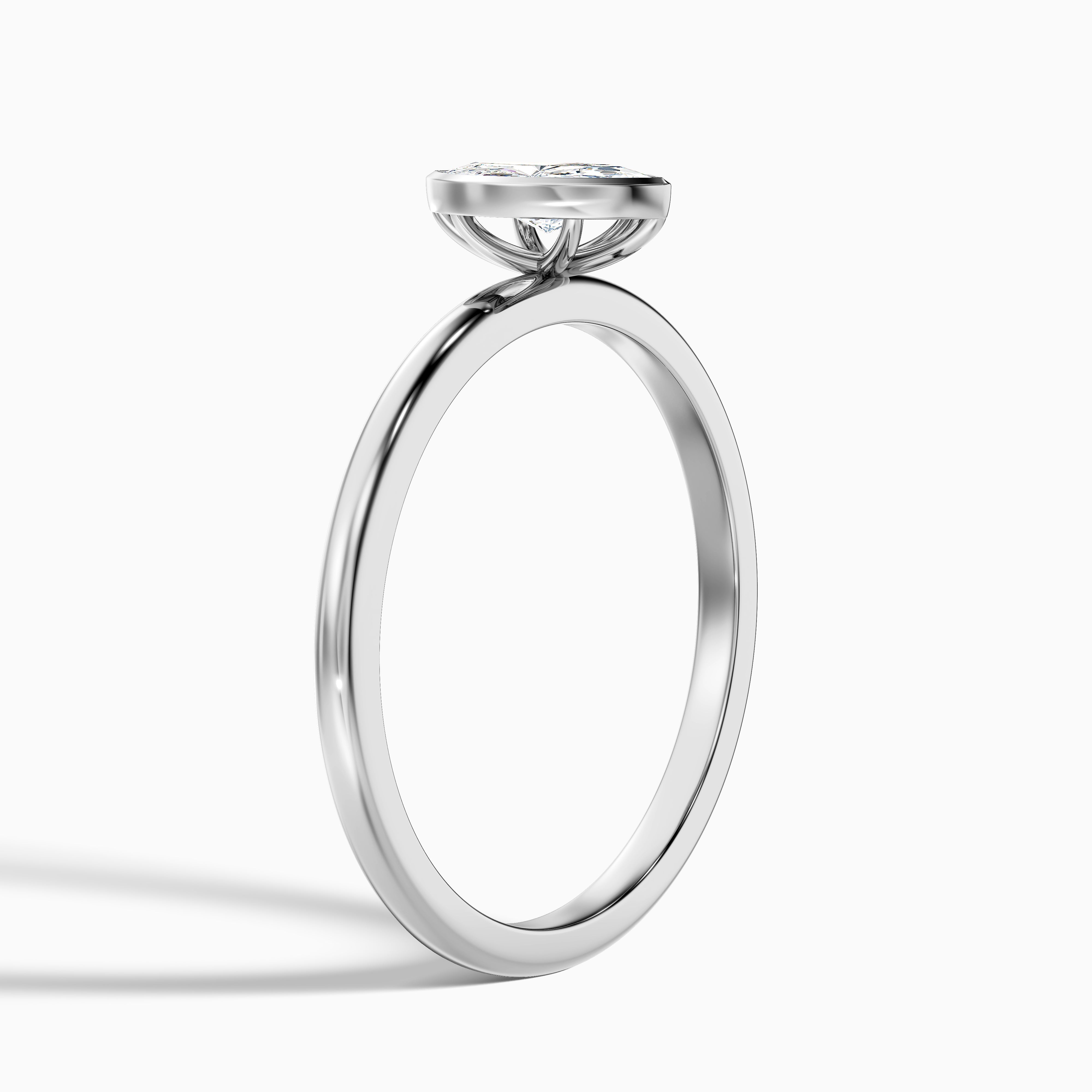 Alondra Marquise Cut Bezel Set Solitaire Lab Grown Diamond Ring