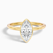 Alondra Marquise Cut Bezel Set Solitaire Lab Grown Diamond Ring