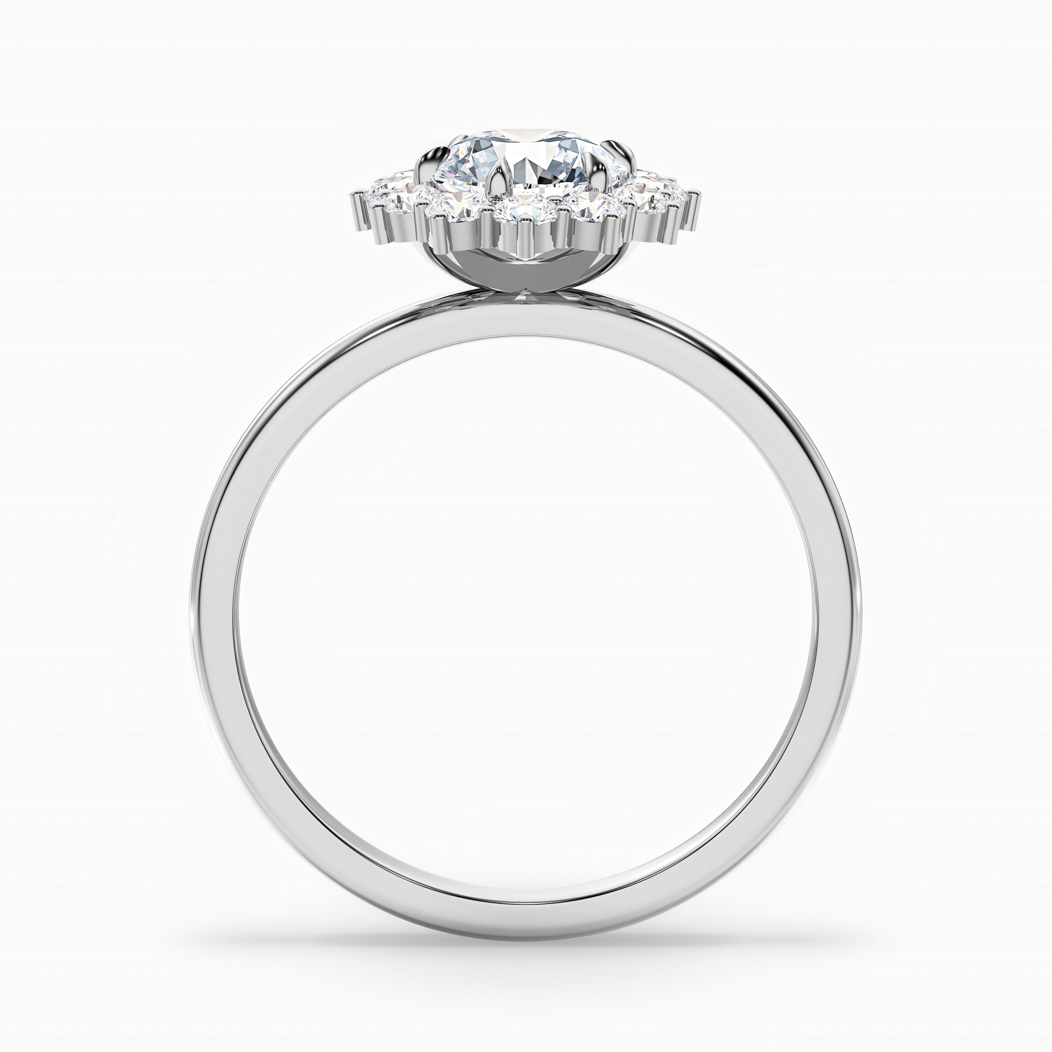 Harlene Round Cut Vintage Inspired Halo Lab Grown Diamond Ring