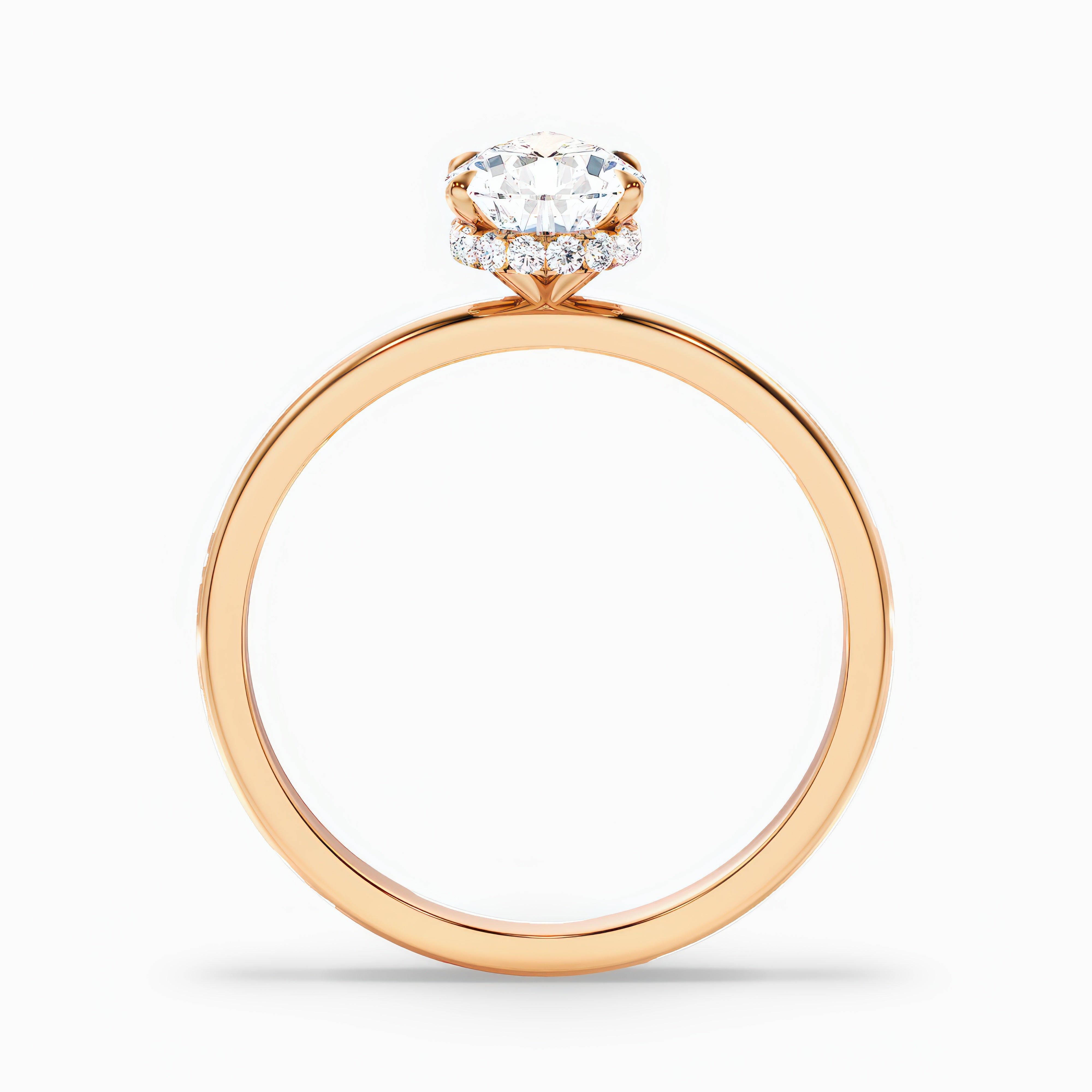 Emmelyn Pear Cut Hidden Halo Moissanite Diamond Ring