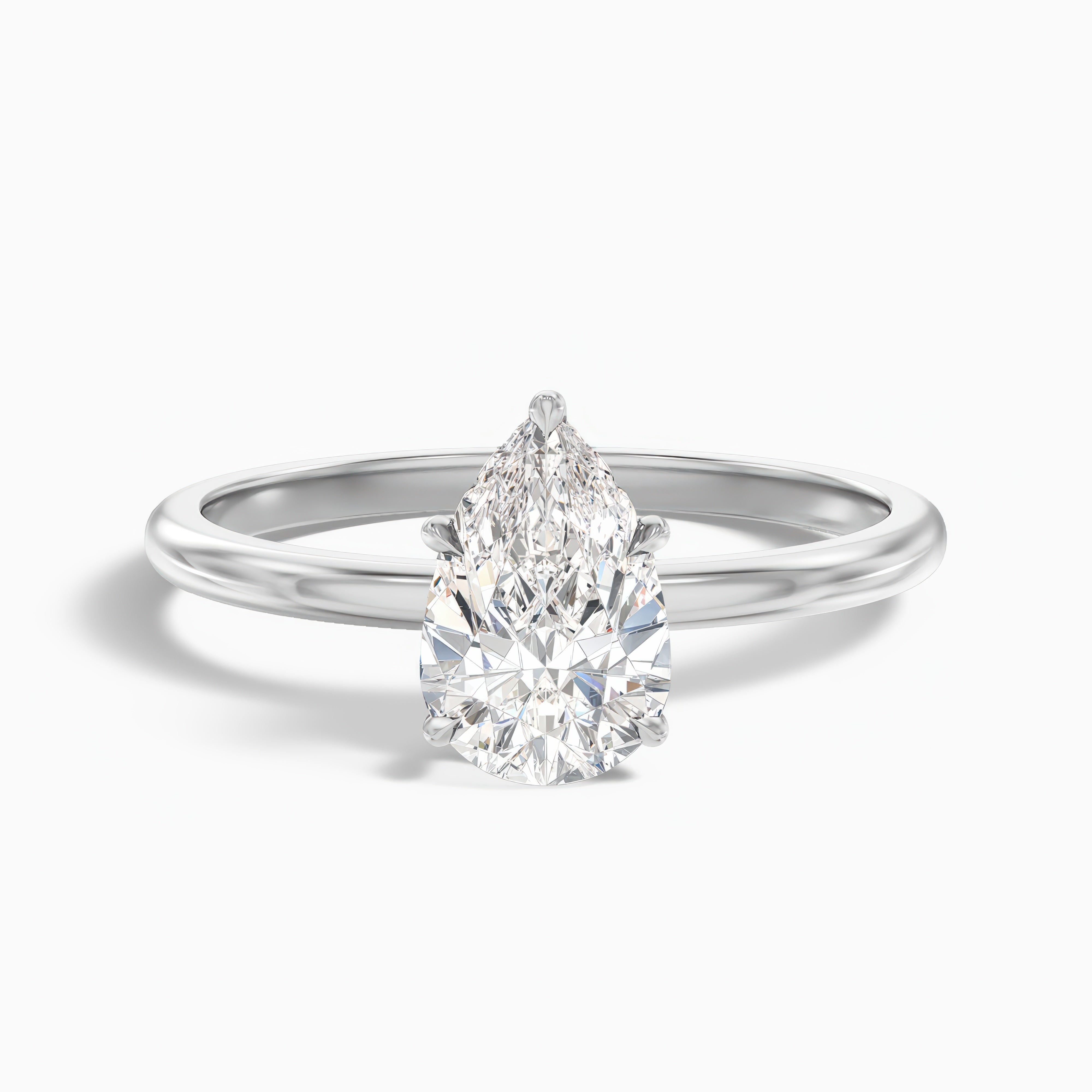 Emmelyn Pear Cut Hidden Halo Lab Grown Diamond Ring