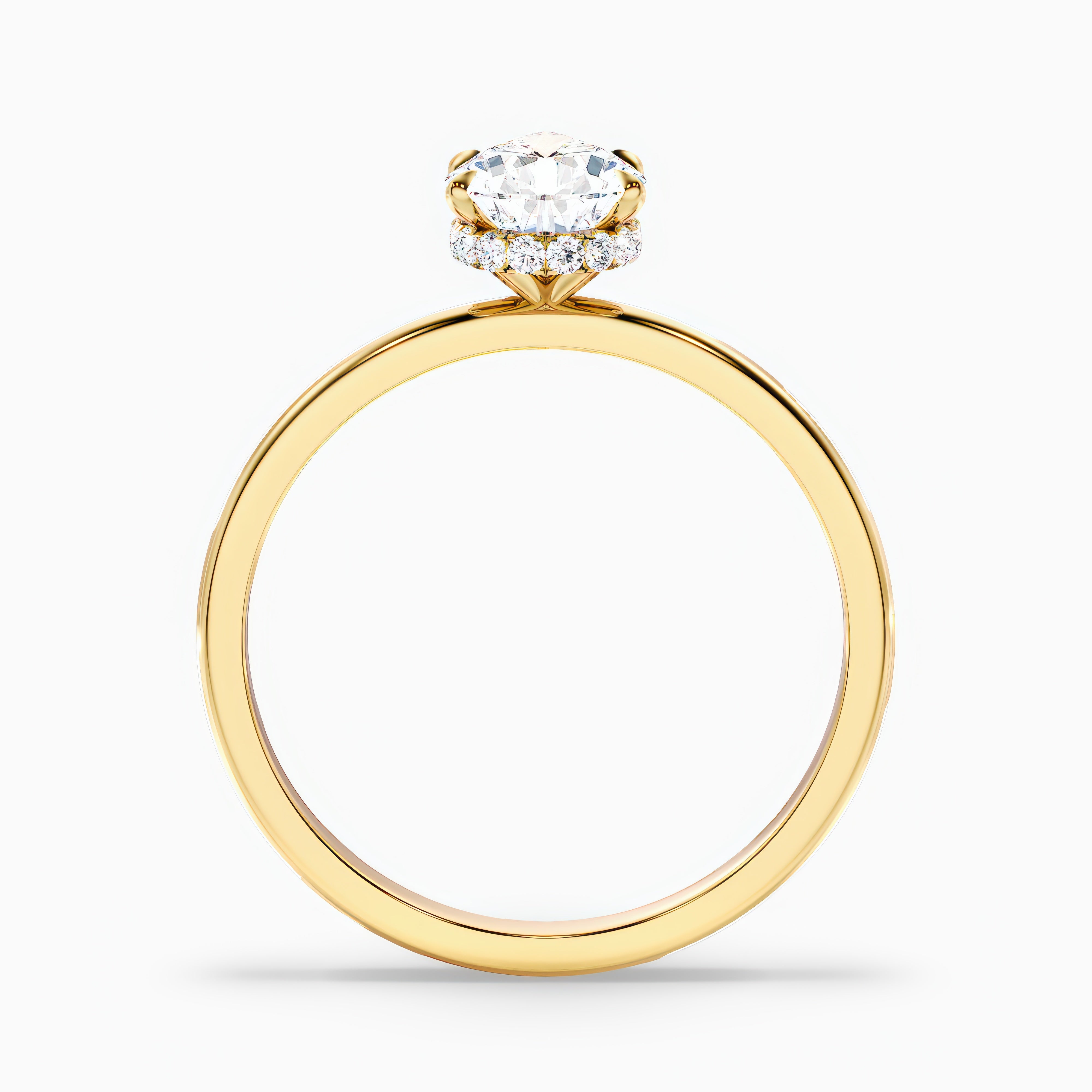 Emmelyn Pear Cut Hidden Halo Moissanite Diamond Ring