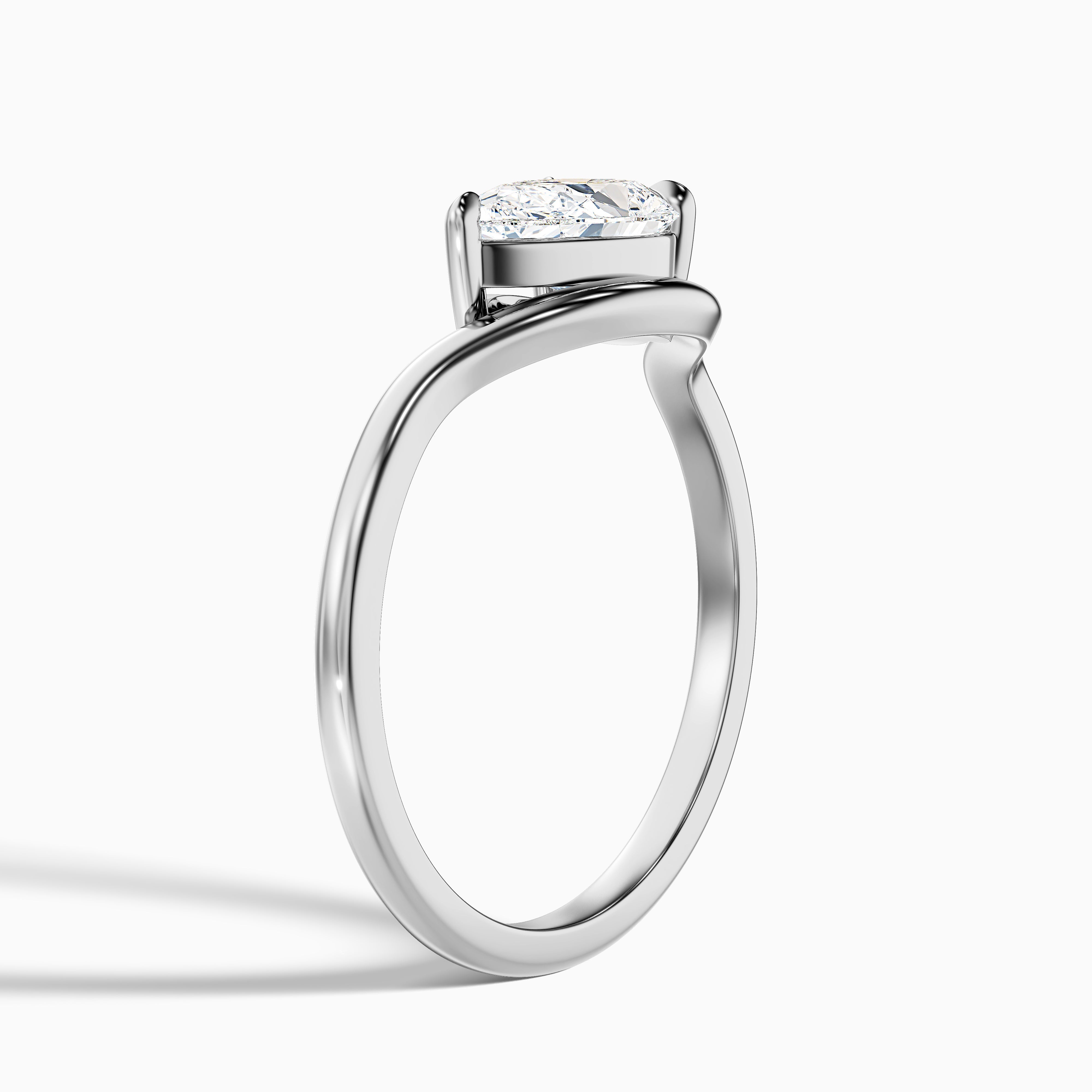 Averie Pear Cut East West Solitaire Lab Grown Diamond Ring