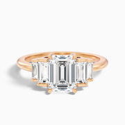 Karisma Five Stone Emerald Cut Moissanite Diamond Ring