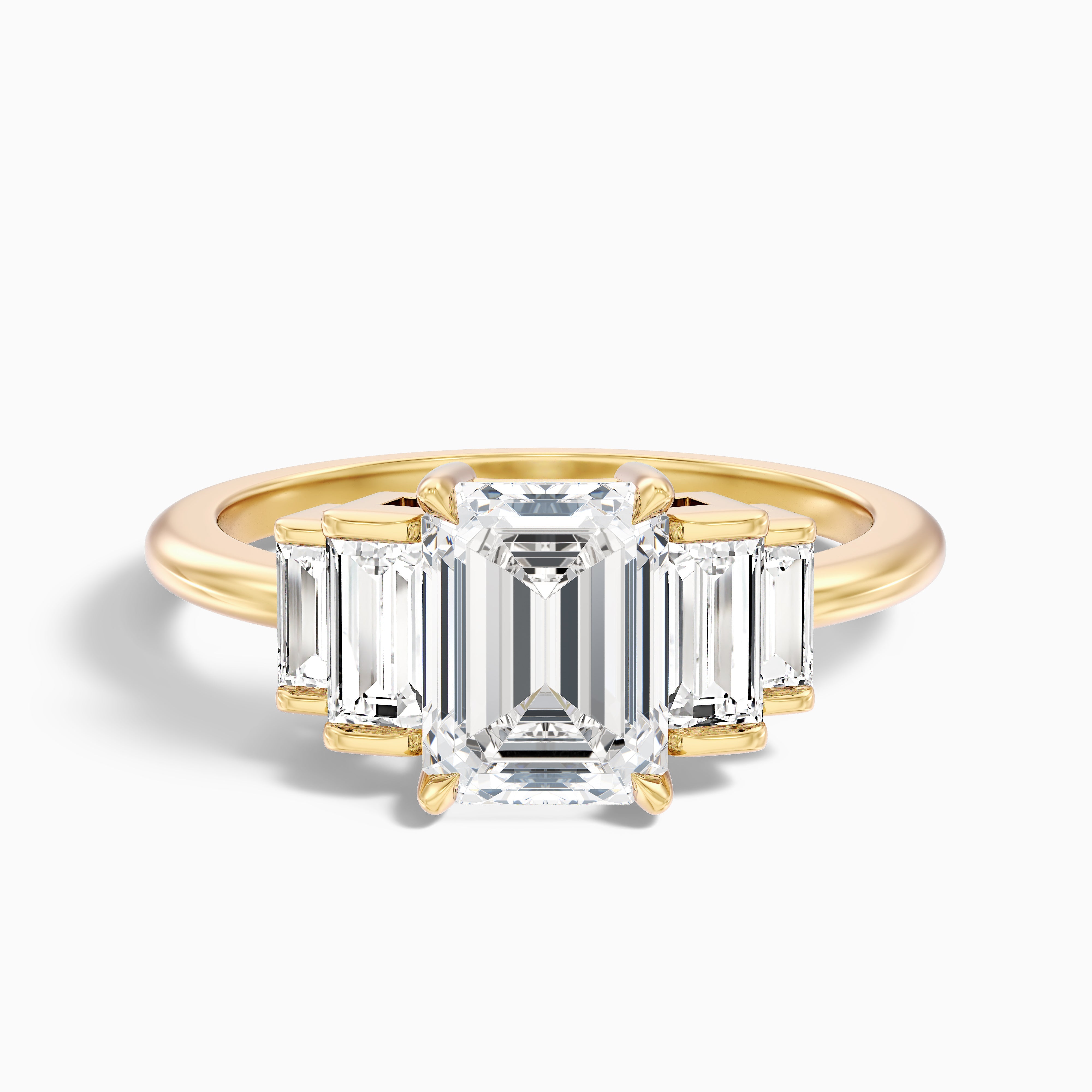 Karisma Five Stone Emerald Cut Lab Grown Diamond Ring
