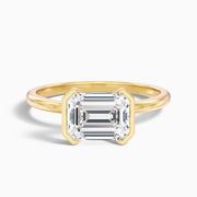 Sarina Emerald Cut East West Solitaire Lab Grown Diamond Ring